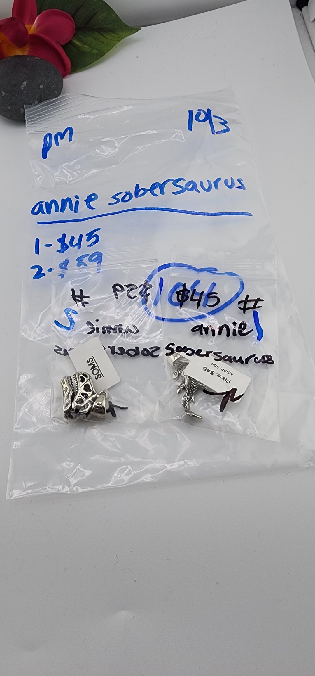 PM SHOW 48HR - RESERVED FOR: annie sobersaurus - 10/3/2025 FL tiktok Live Show - 2 Sterling Silver Items