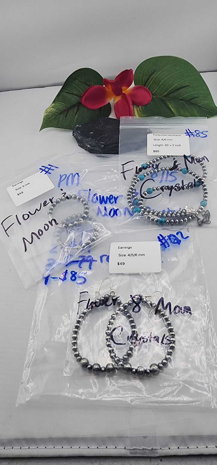 PM SHOW 48HR - RESERVED FOR:  Flower & Moon Crystals- 8/15/2025 FL tiktok Live Show -3  Sterling Silver Items
