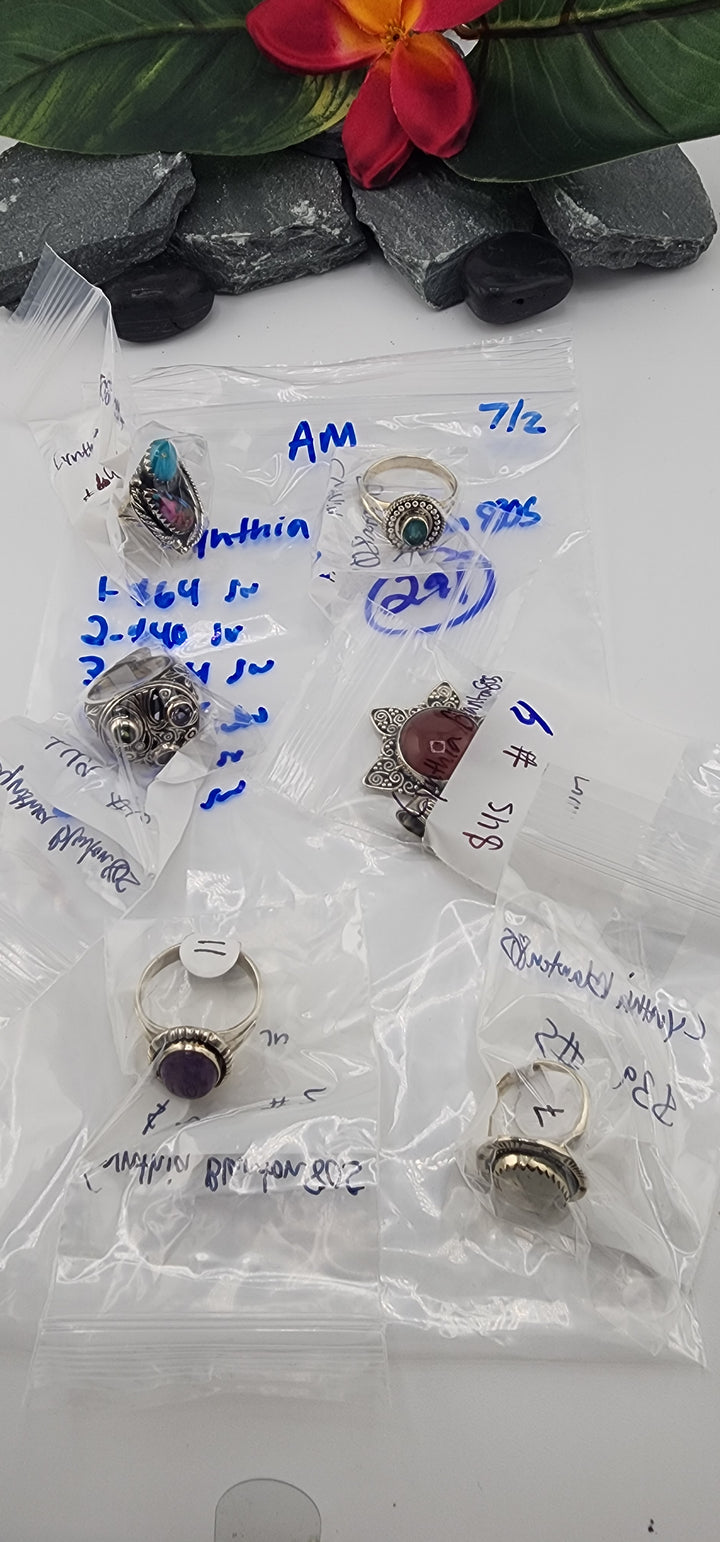 RESERVED FOR: Cynthia Blanton805- 7/2/2025 tiktok A.M Live Show -6 Sterling Silver Items