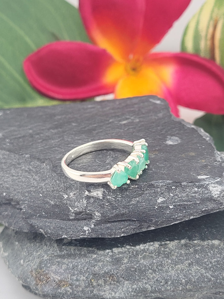 Emerald Heart Ring Size 6