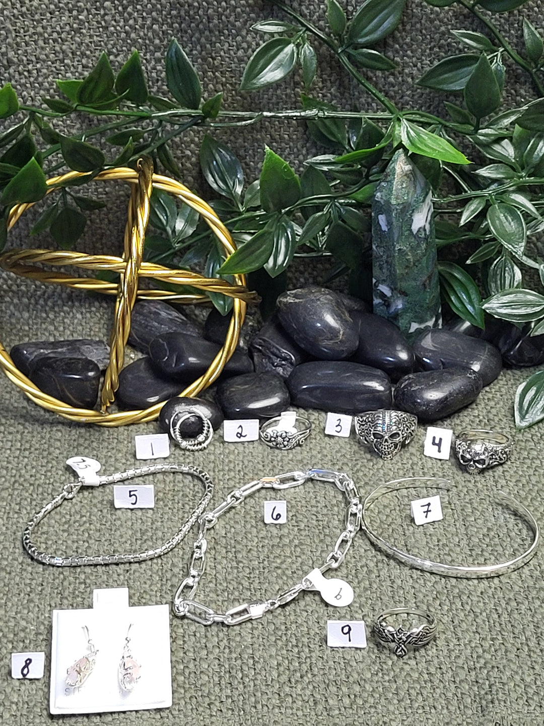 RESERVED FOR: Carrie Michelle 8/23/24- 9 Sterling Silver Items