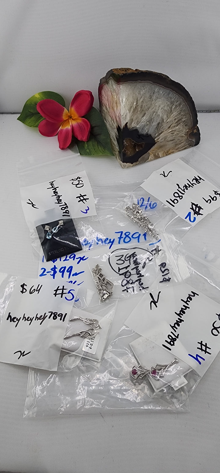 PM SHOW 48HR - RESERVED FOR: heyheyhey7891 - 12/6/2025 tiktok Live Show - 5 Sterling Silver Items