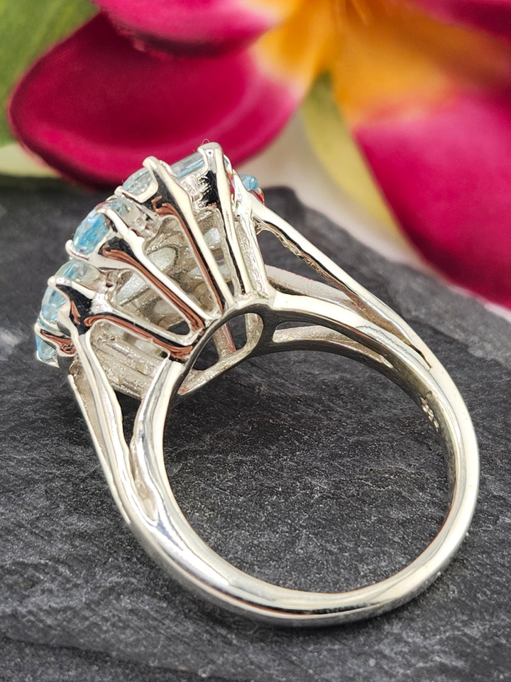 Cluster Topaz Ring Size 10