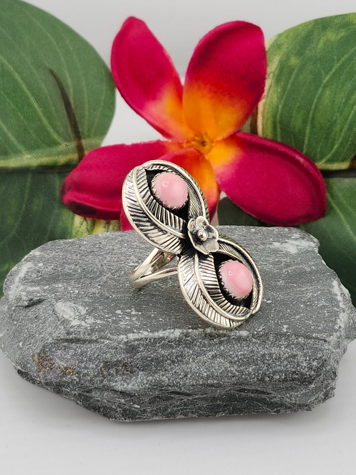 2 Stone Queen Conch Ring Size 6.25