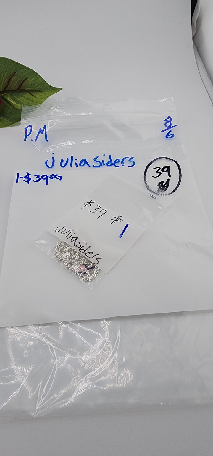 PM SHOW 48HR - RESERVED FOR: juliasiders - 8/6/2025 FL tiktok Live Show - 1 Sterling Silver Items