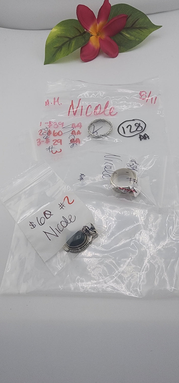 AM SHOW 48HR - RESERVED FOR: Nicole - 8/11/2025 FL tiktok Live Show - 3 Sterling Silver Items