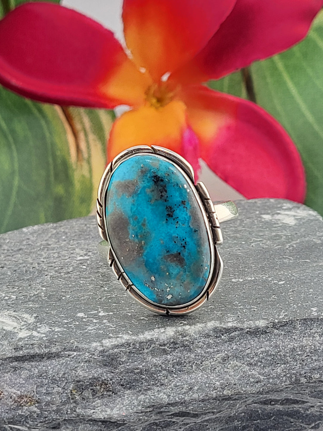 Morenci Turquoise Ring Size 11
