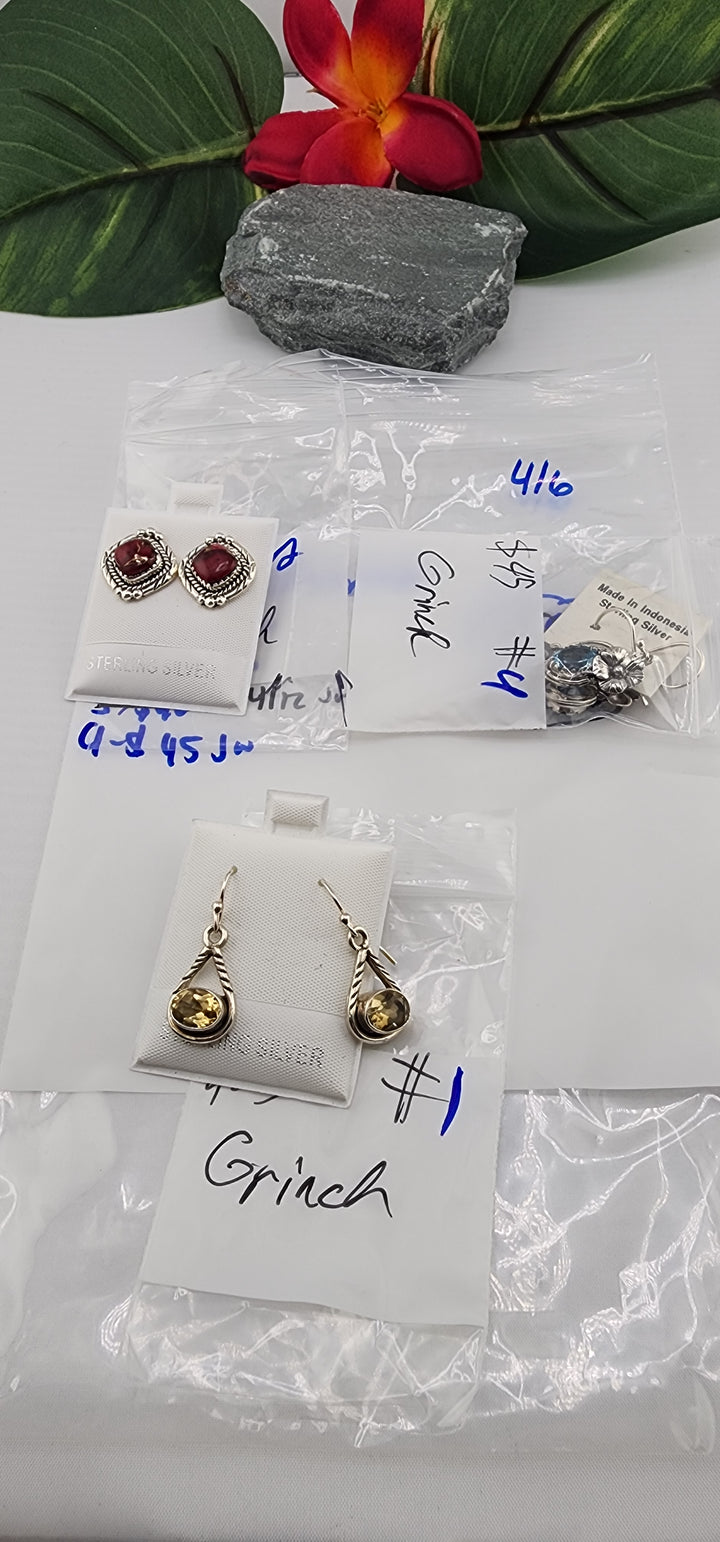 RESERVED FOR: Grinch-4/6/2025 tiktok Live Show -3 Sterling Silver Items