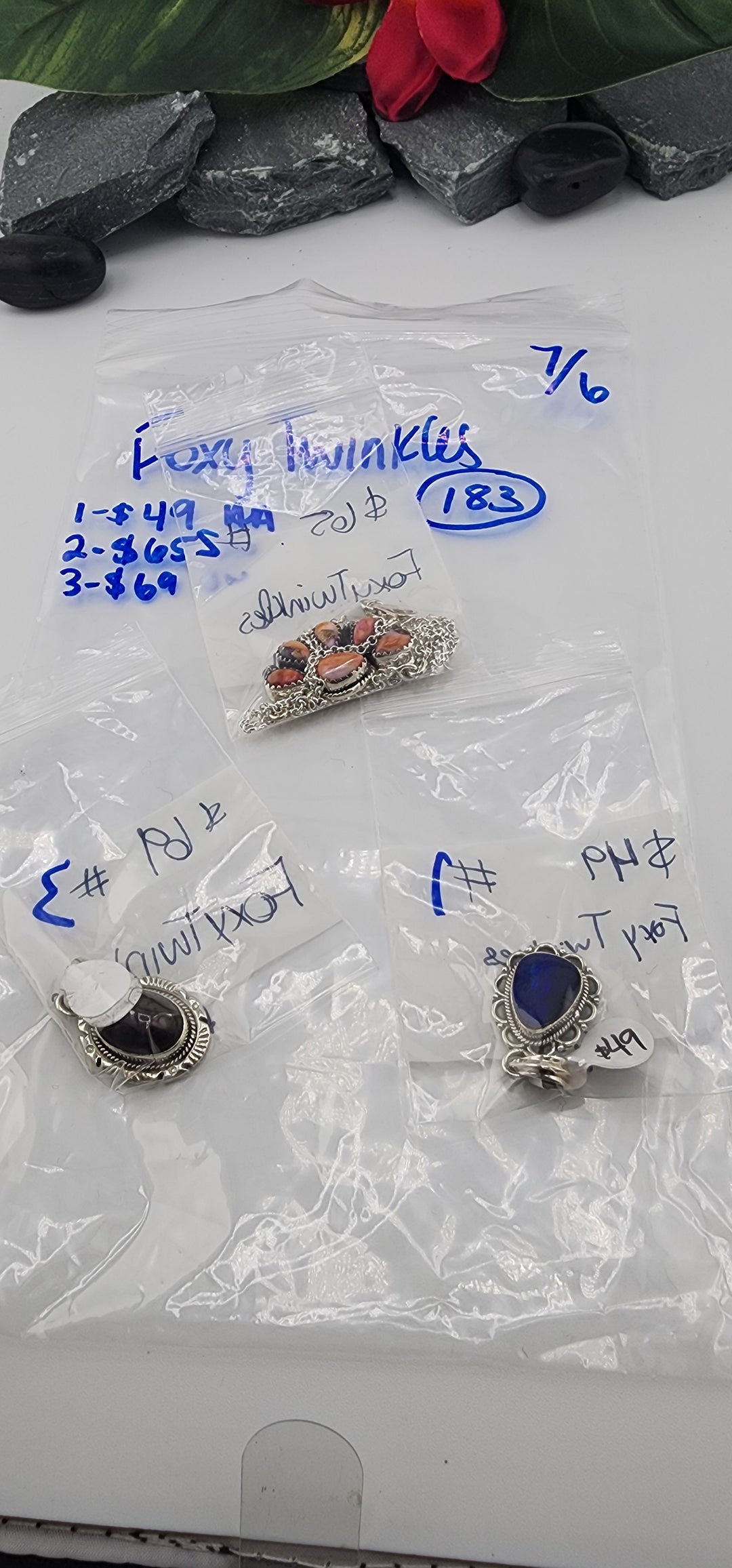RESERVED FOR: FoxyTwinkies - 7/6/2025 tiktok Reservation Live Show -3 Sterling Silver Items