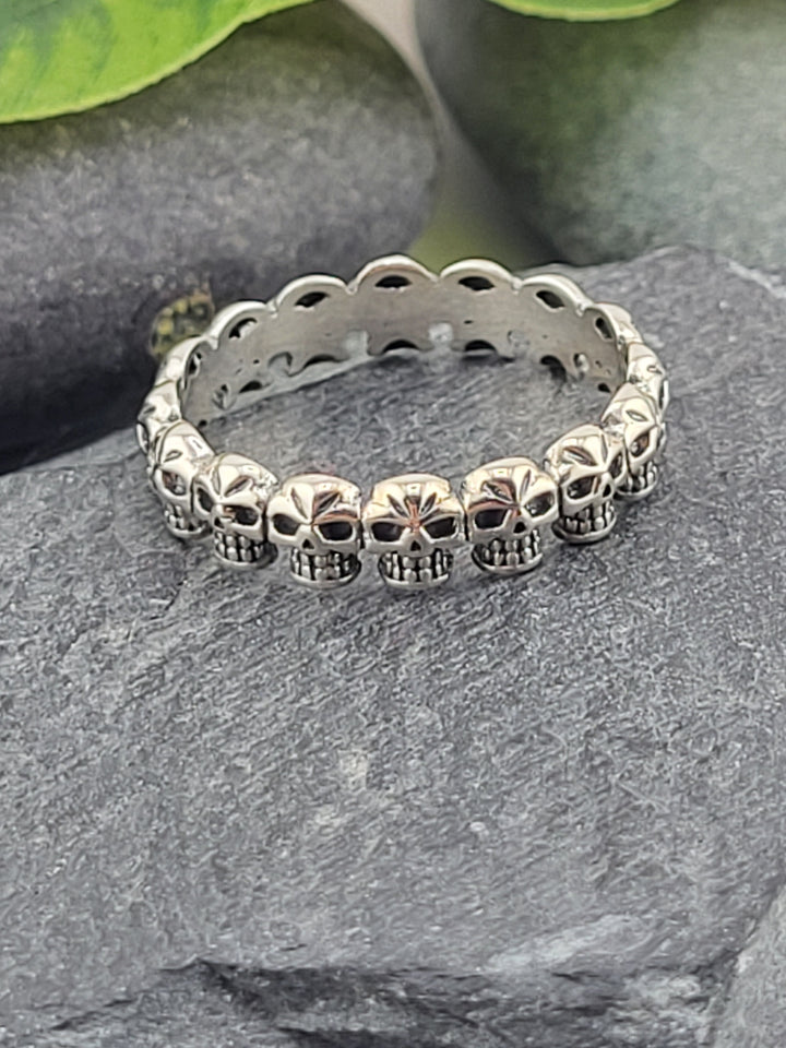 Silver Skull Ring - Size 8