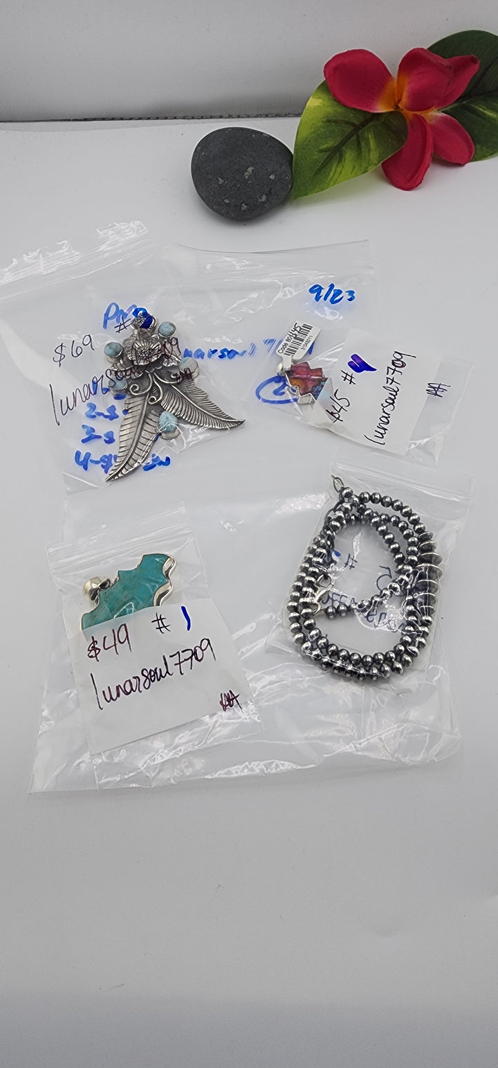 PM SHOW 48HR - RESERVED FOR: lunarsoul7709 - 9/23/2025 FL tiktok Live Show - 4 Sterling Silver Items