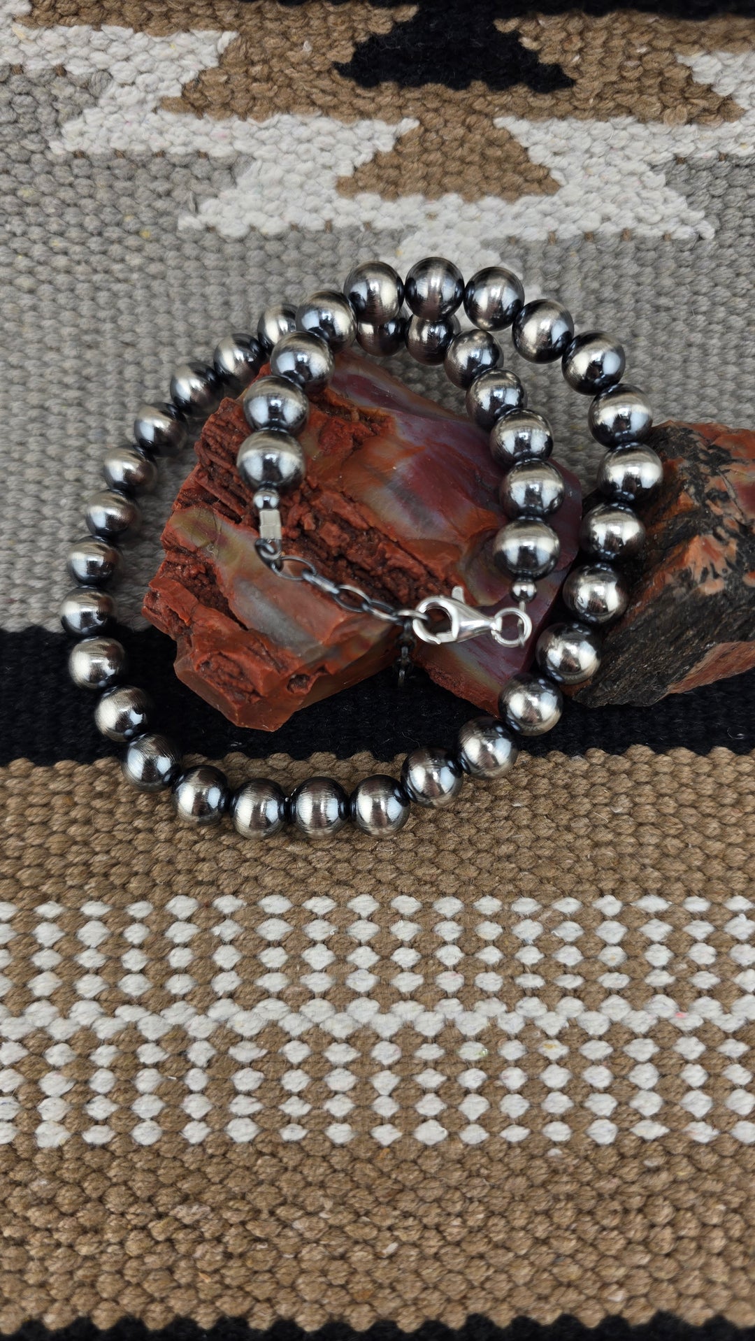 10mm Sterling Silver Desert Pearl necklace
