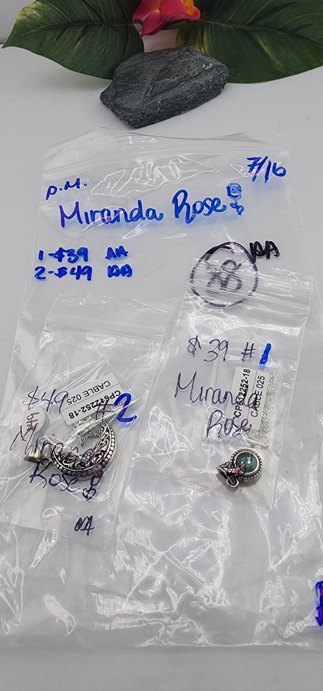 PM SHOW 48HR - RESERVED FOR: Miranda Rose 🌹 - 7/16/2025 FL tiktok Live Show - 2 Sterling Silver Items