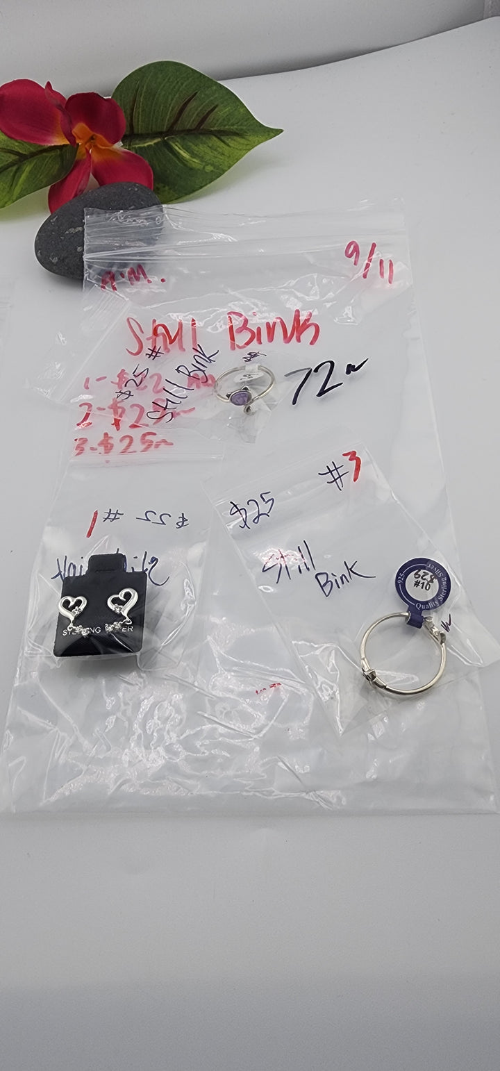 AM SHOW 48HR - RESERVED FOR: Still Bink - 9/11/2025 FL tiktok Live Show - 3 Sterling Silver Items