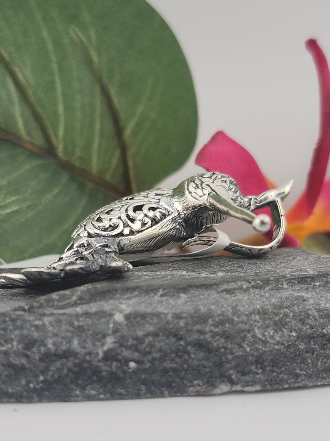 Designer SOMS 925 Sterling Silver Hummingbird Pendant