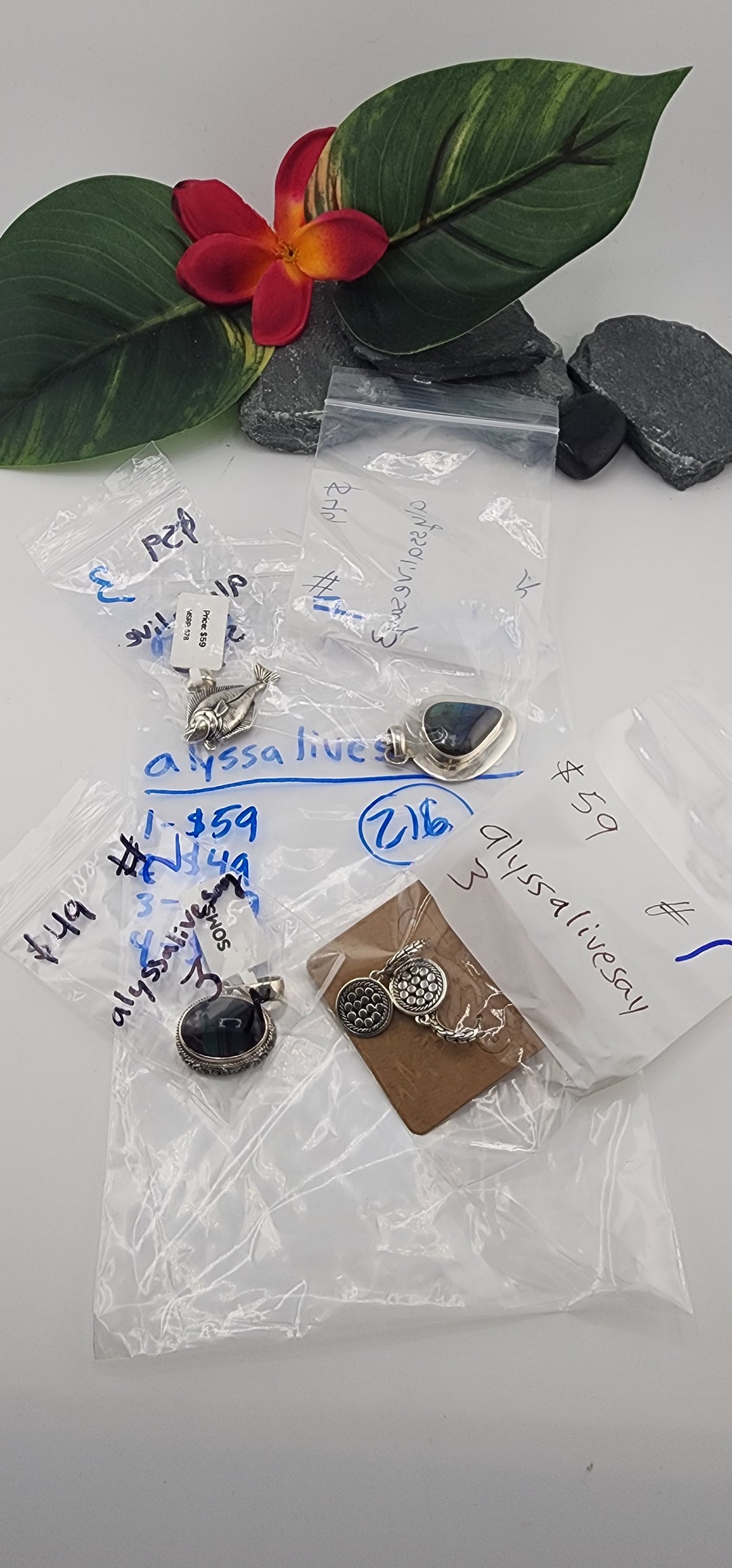 PM SHOW 48HR - RESERVED FOR: alyssalivesay3 - 12/26/2025 tiktok Live Show - 4 Sterling Silver Items