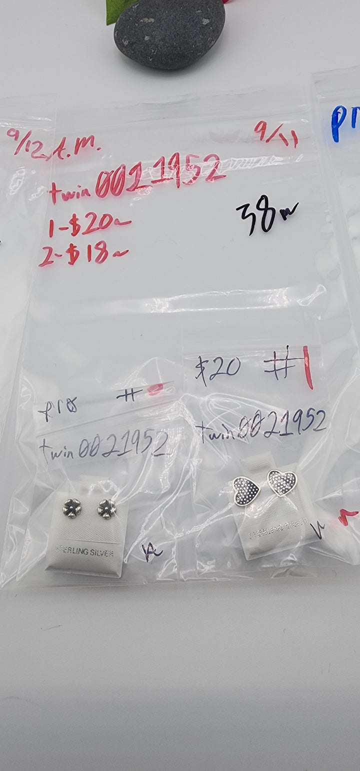 AM SHOW 48HR - RESERVED FOR: twin0021952 - 9/11/2025 FL tiktok Live Show - 2 Sterling Silver Items