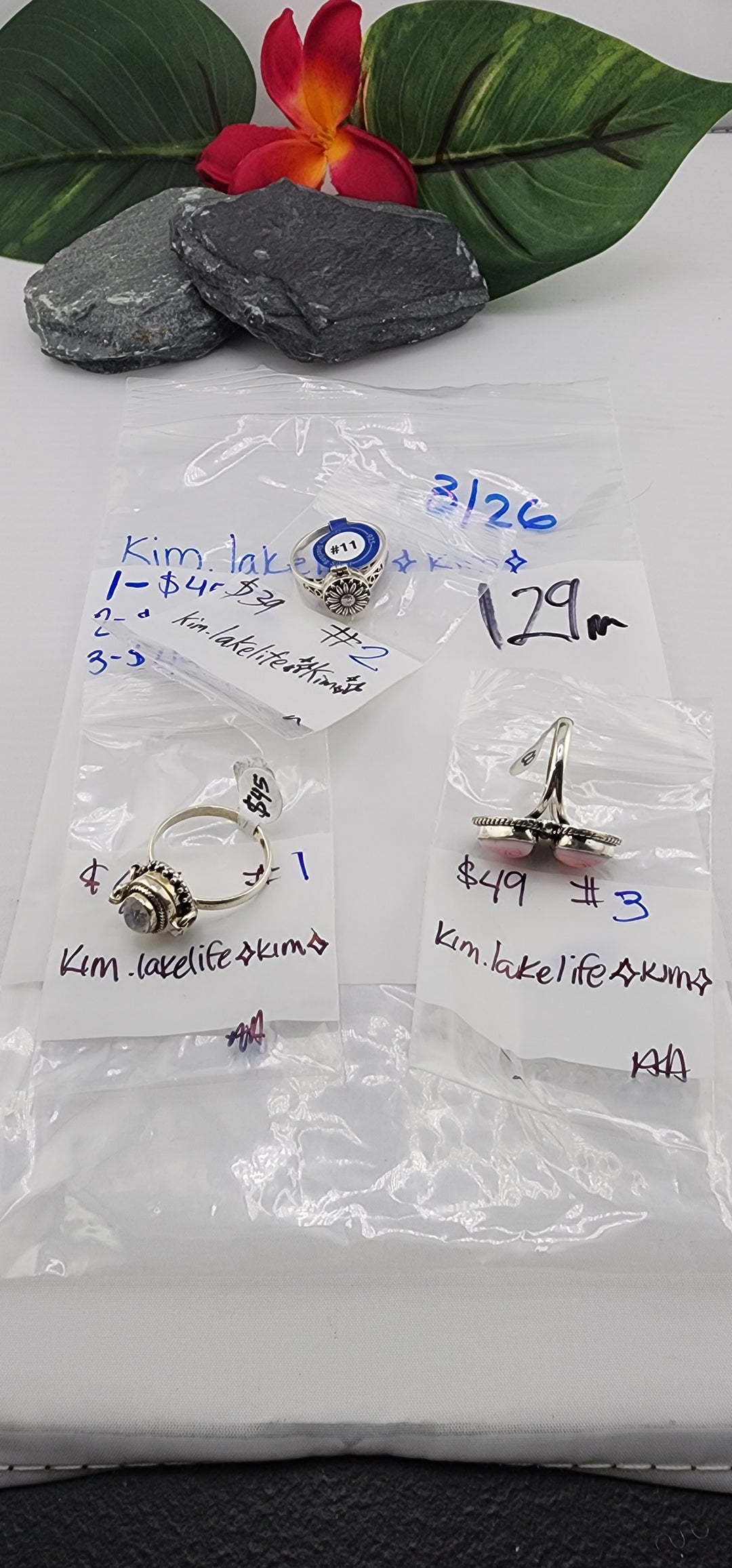 RESERVED FOR: kim.lakelife✨️kim✨️- 3/26/2025 tiktok Live Show - 3 Sterling Silver Items