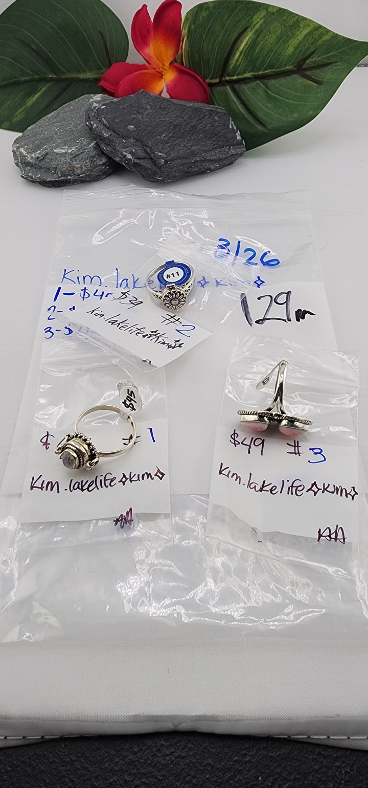 RESERVED FOR: kim.lakelife✨️kim✨️- 3/26/2025 tiktok Live Show - 3 Sterling Silver Items