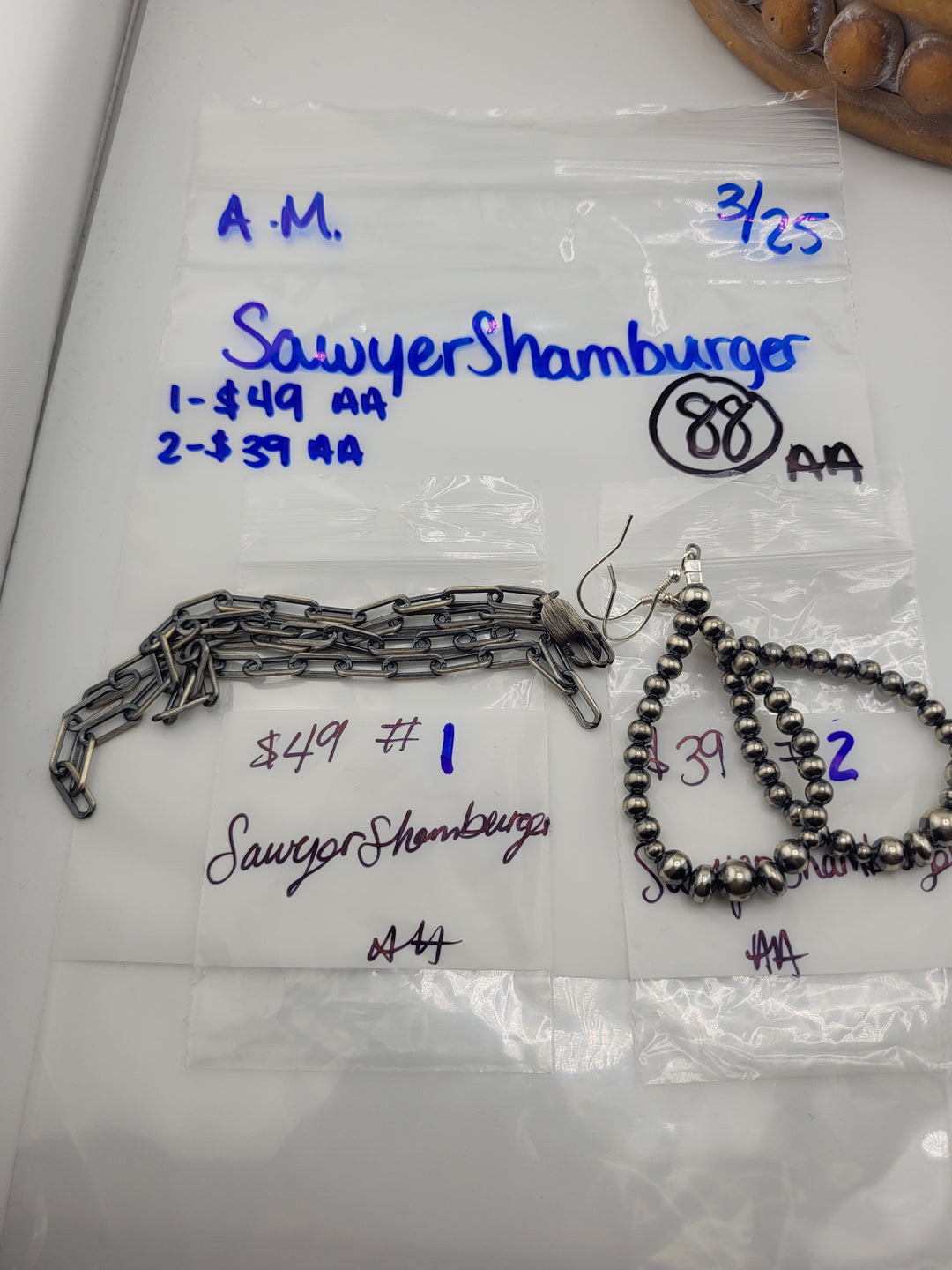 RESERVED FOR: SawyerShamburger - 3/25/2025 A.M. Live Show - 2 Sterling Silver Items
