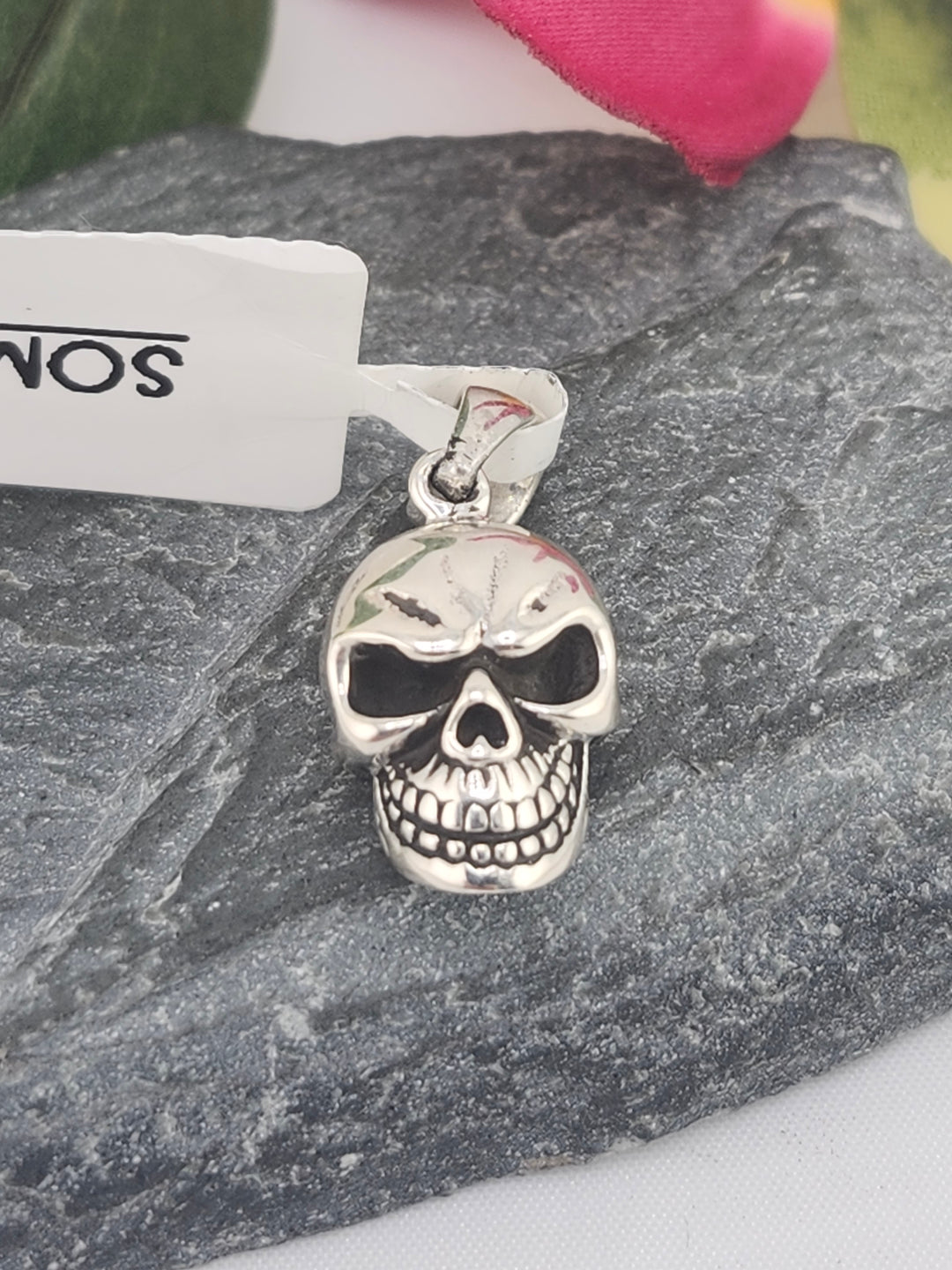 Designer SOMS 925 Sterling Silver Skull Pendant