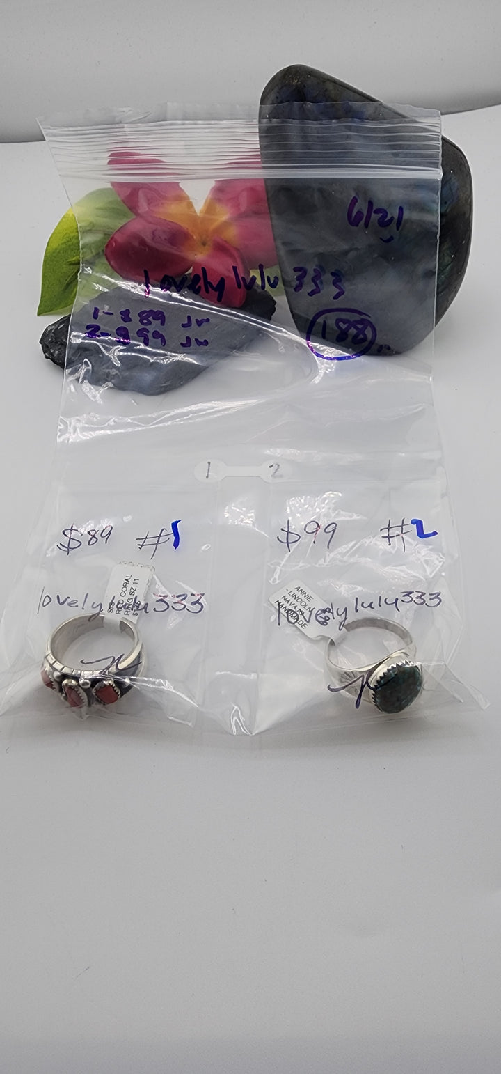 48HR - RESERVED FOR:  lovelylulu333- 6/21/2025 FL tiktok Live Show -2  Sterling Silver Item