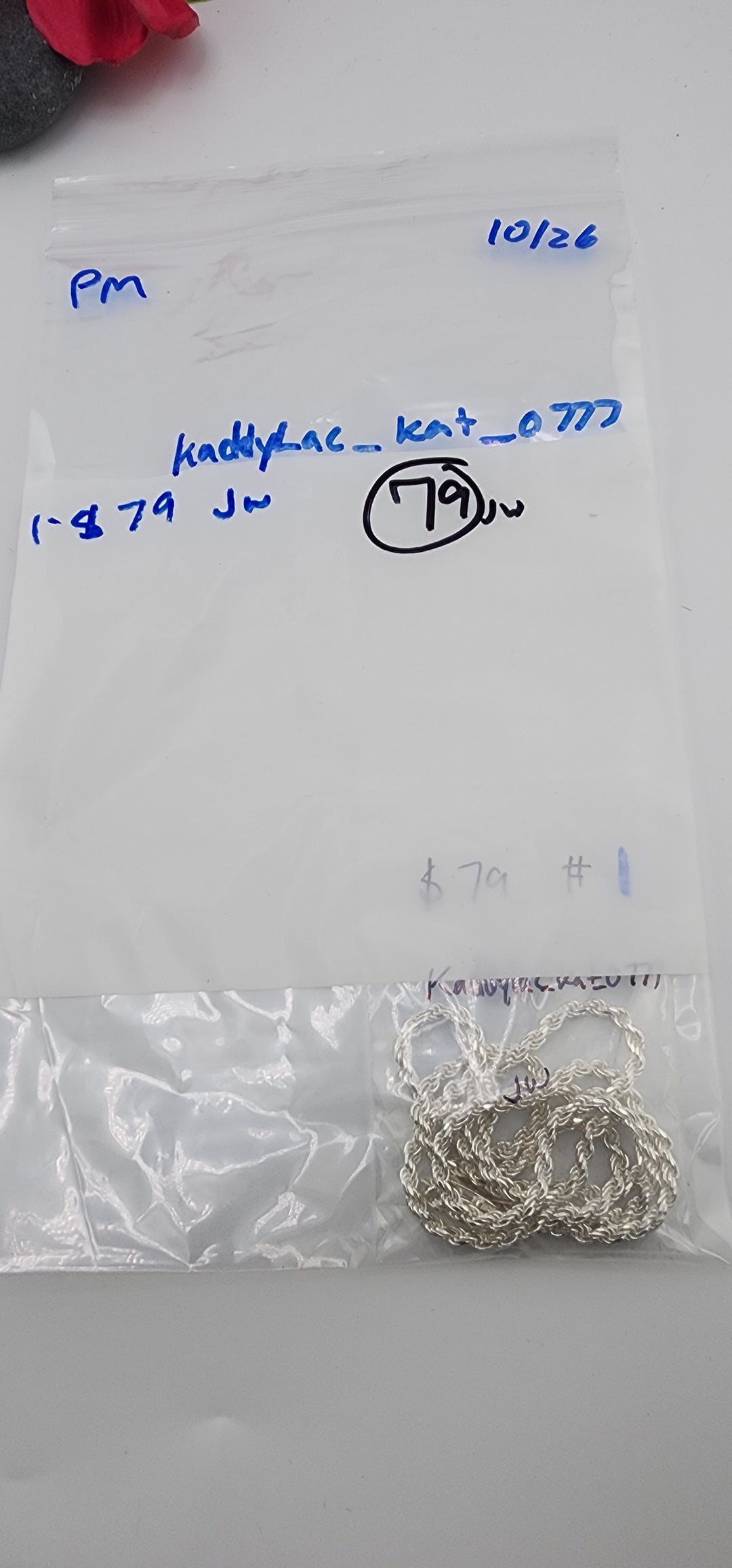 PM SHOW 48HR - RESERVED FOR:  KaddyLac_kat_0777- 10/26/2025 FL tiktok Live Show -1  Sterling Silver Items
