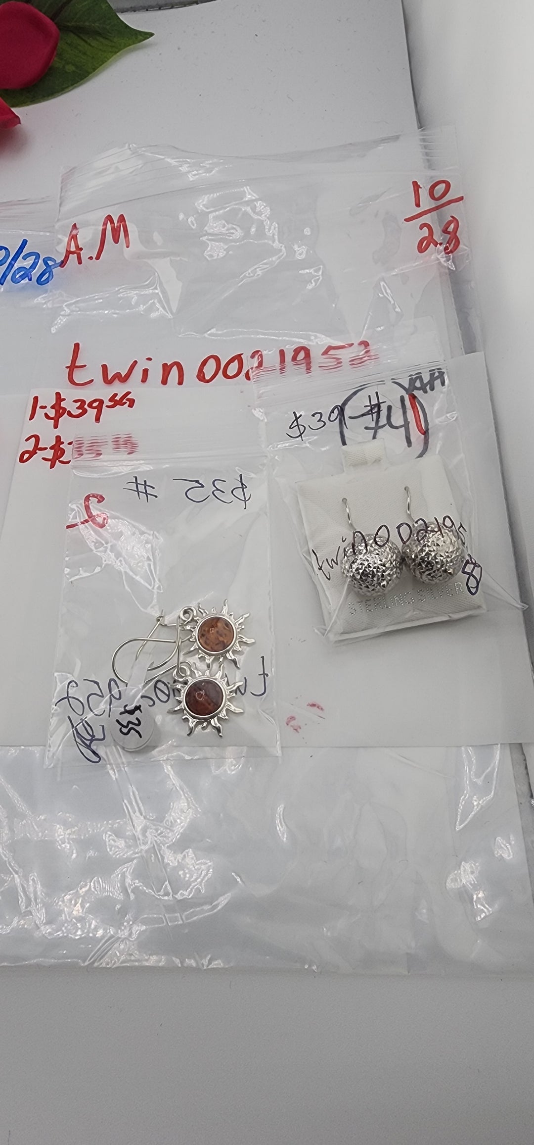 AM SHOW 48HR RESERVED FOR: twin0021952 - 10/28/2025 FL tiktok Live Show - 2 Sterling Silver Items