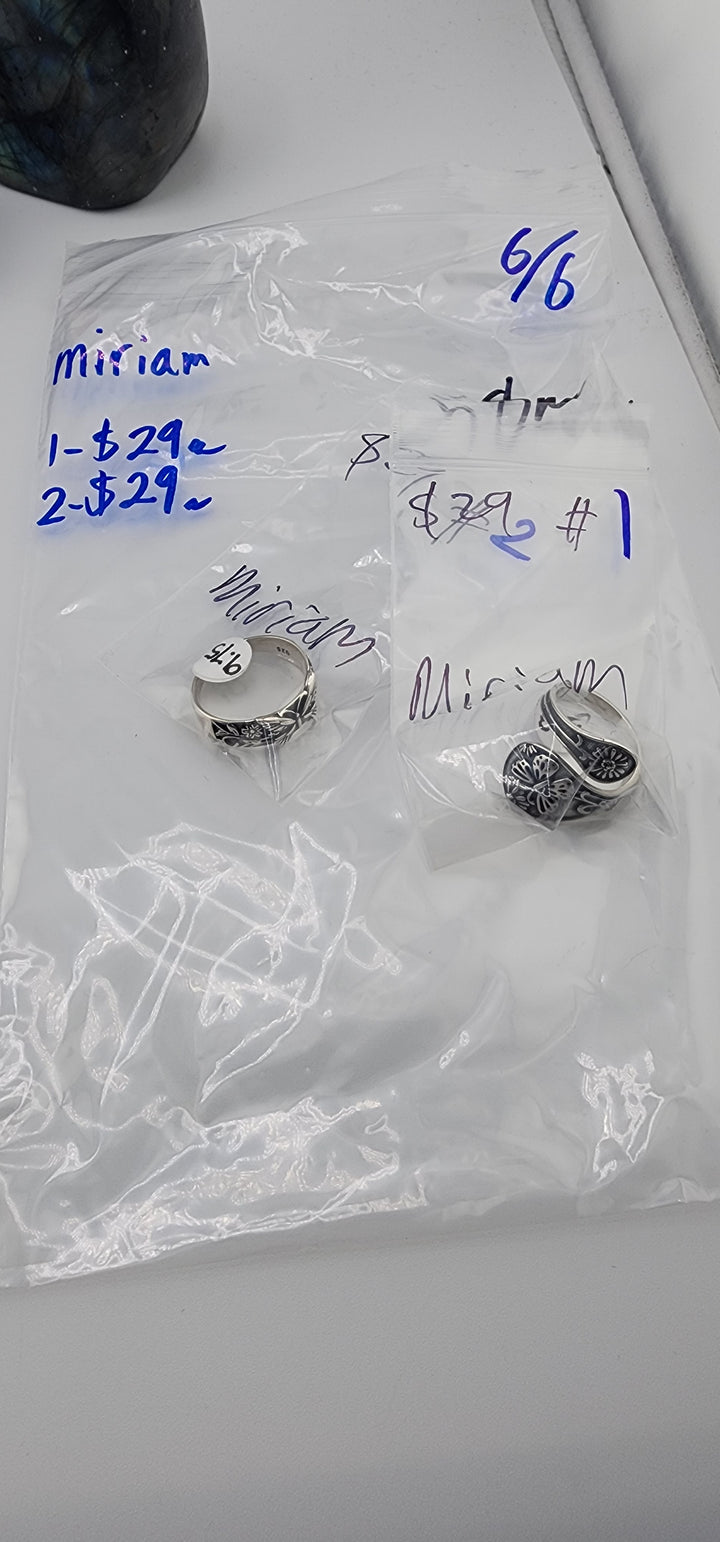 RESERVED FOR: miriam - 6/6/2025 tiktok Reservation Live Show - 2 Sterling Silver Items