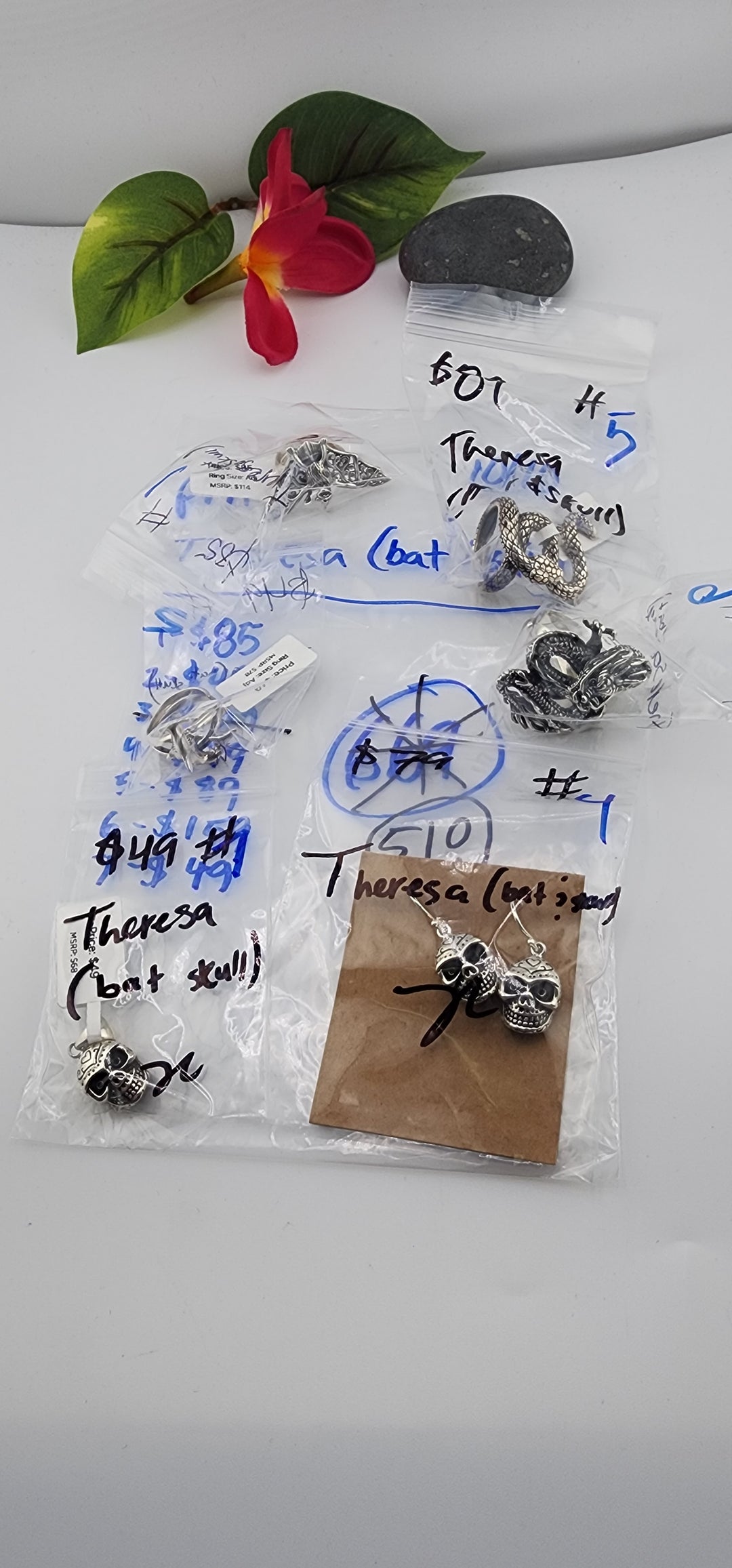 PM SHOW 48HR - RESERVED FOR: Theresa🦇💀 - 10/10/2025 FL tiktok Live Show - 6 Sterling Silver Items