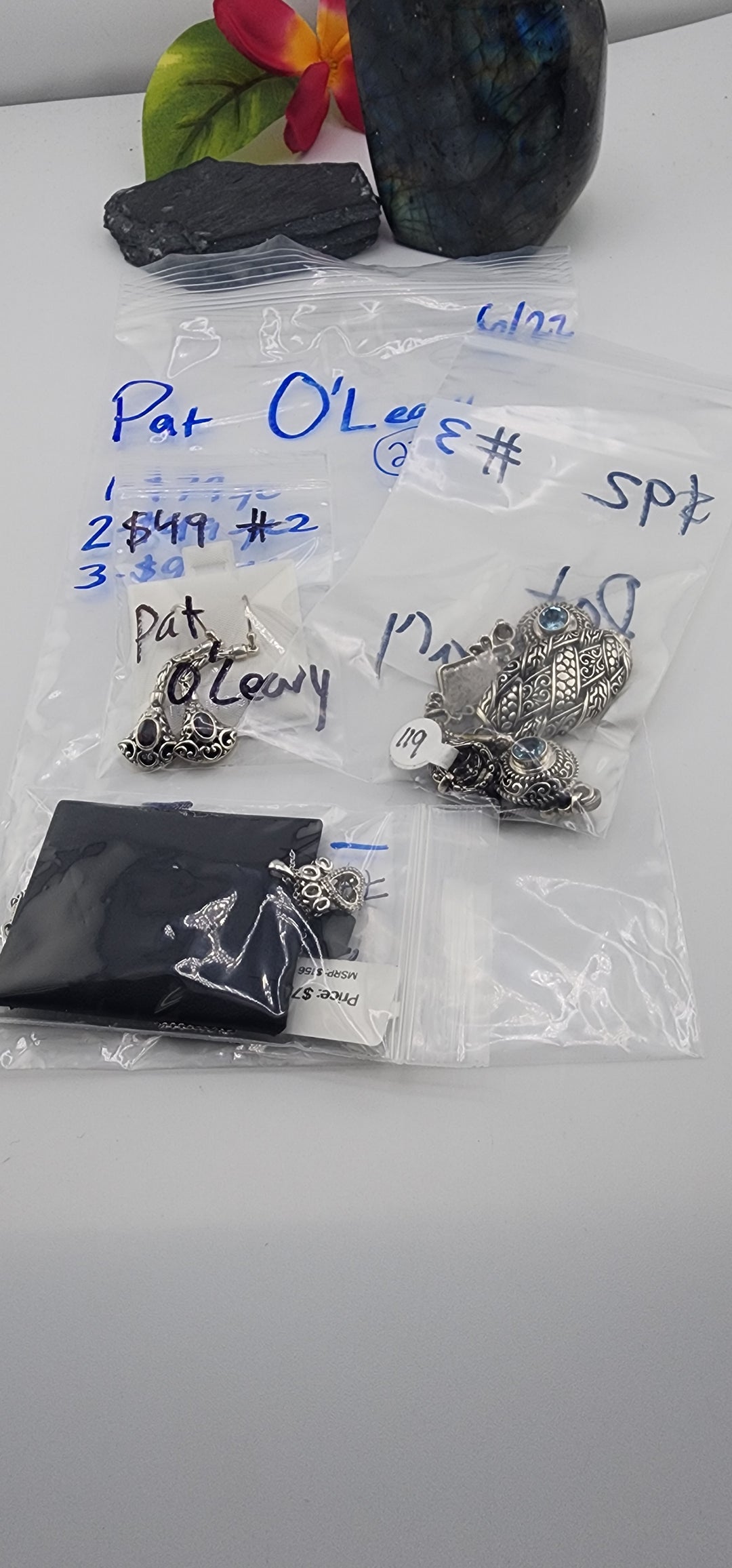 RESERVED FOR: Pat O'Leary - 6/22/2025 tiktok Reservation Live Show - 3 Sterling Silver Items