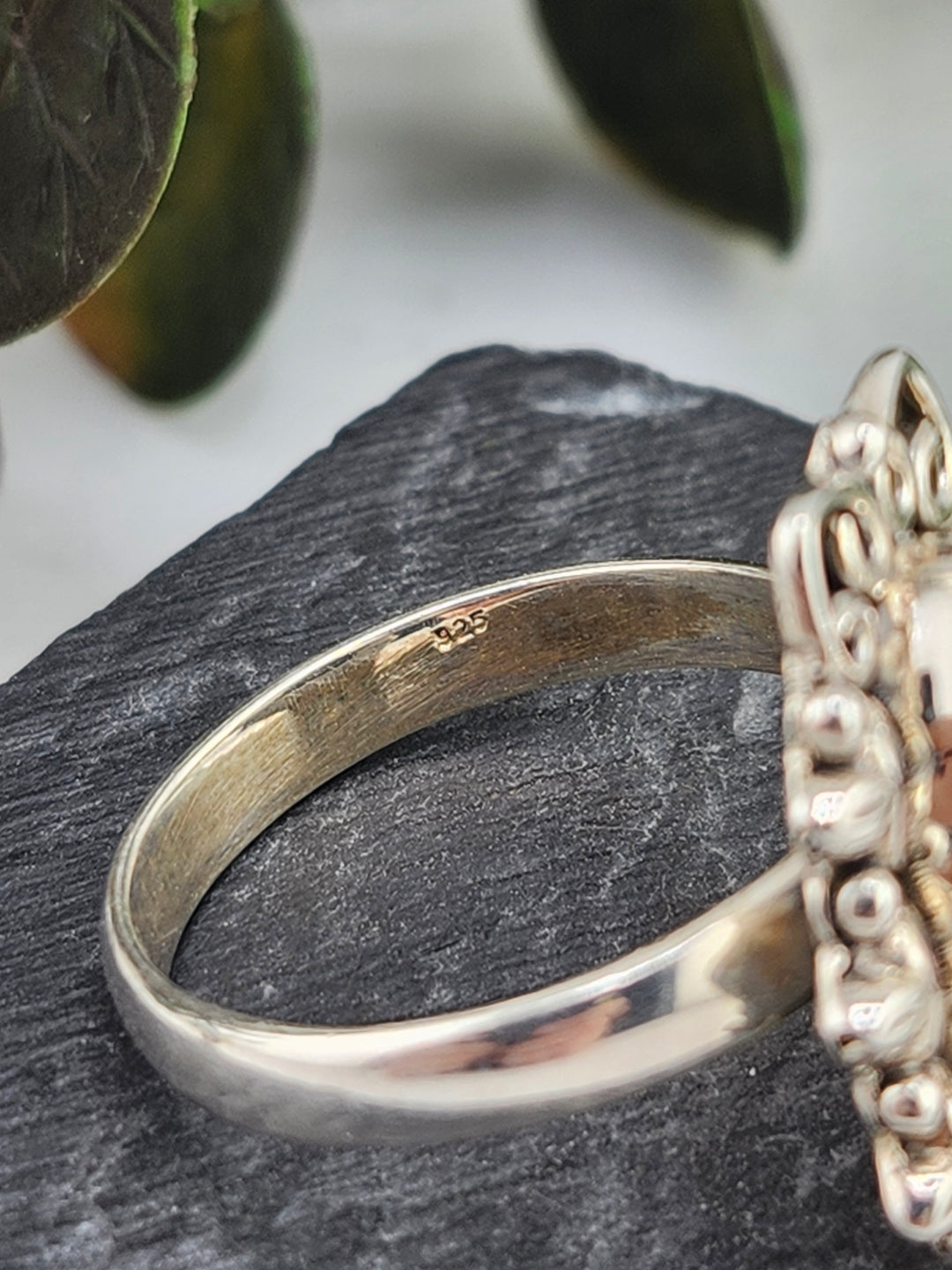 Austrailian Opal Doublet and 925 Sterling Silver Ring - Size 11