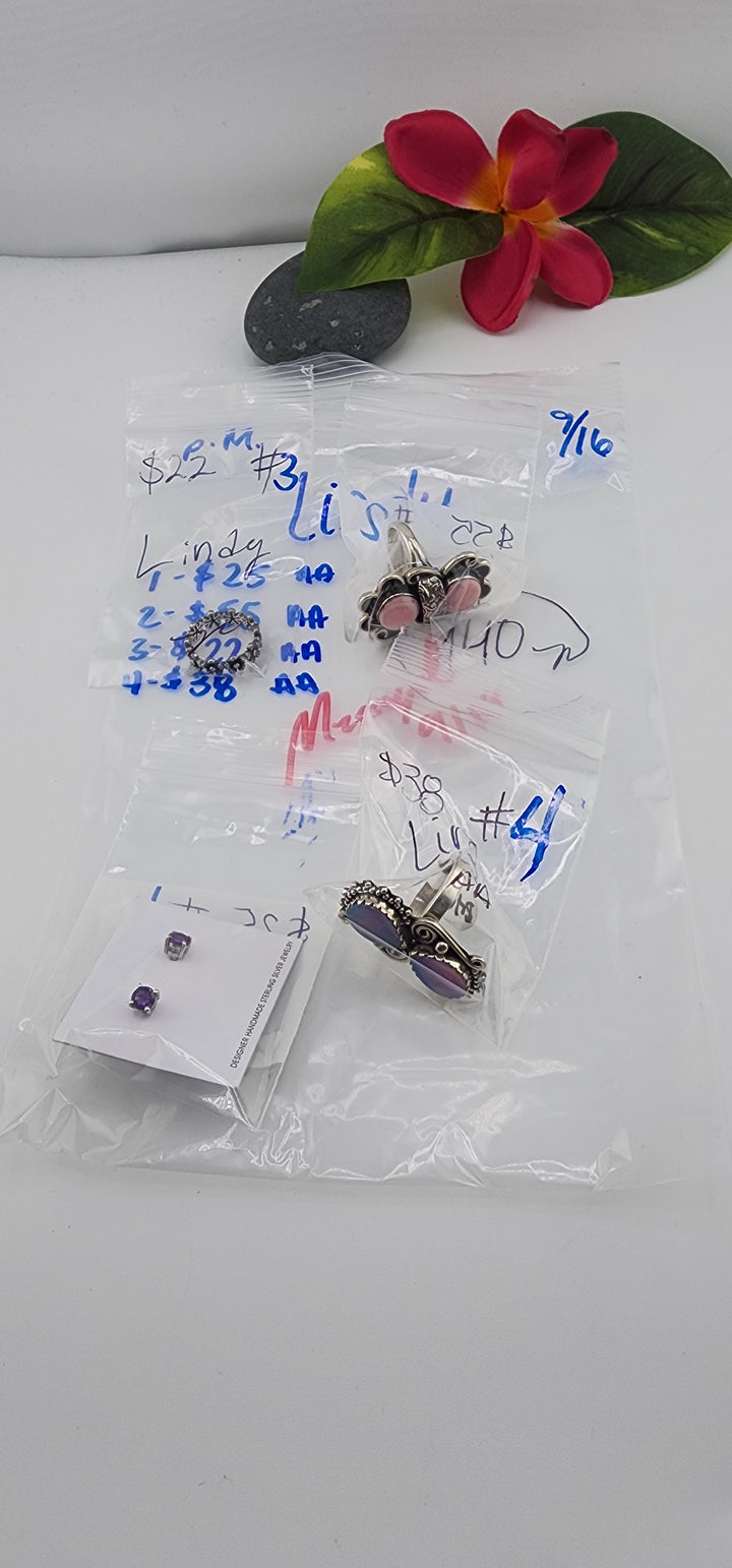 PM SHOW 48HR - RESERVED FOR: Lindy - 9/16/2025 FL tiktok Live Show - 4 Sterling Silver Items