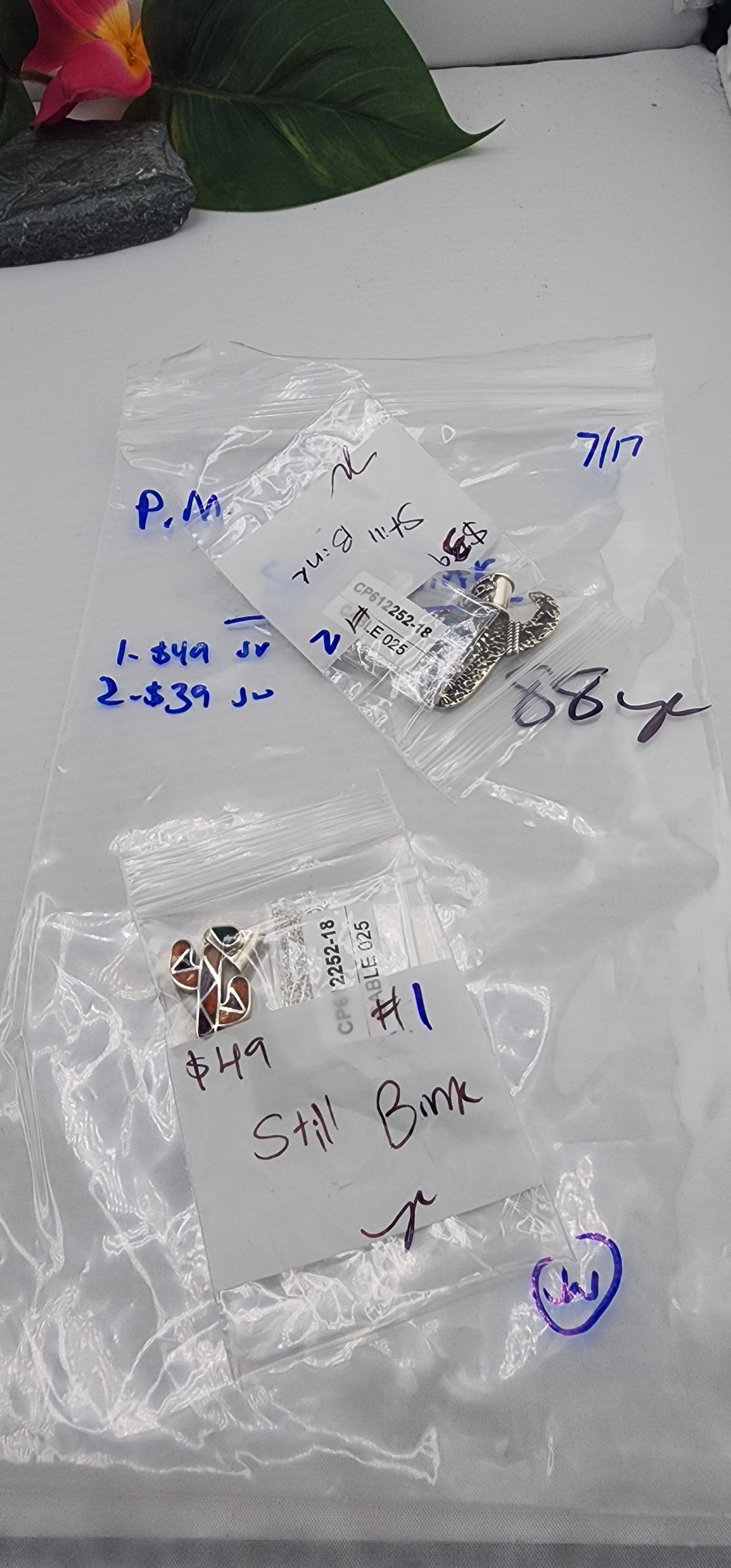 PM SHOW 48HR - RESERVED FOR: Still Bink - 7/17/2025 FL tiktok Live Show - 2 Sterling Silver Items