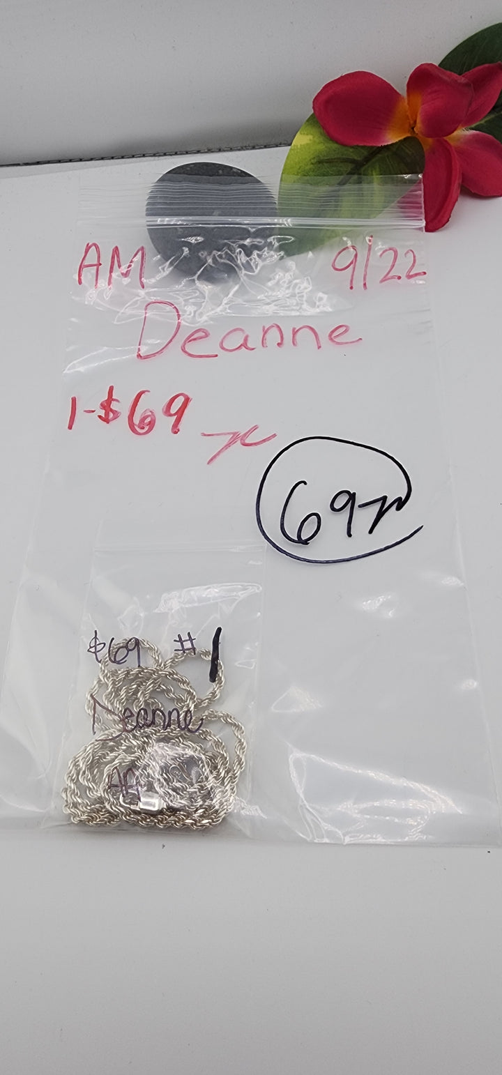 AM SHOW 48HR - RESERVED FOR: Deanne - 9/22/2025 FL tiktok Live Show - 1 Sterling Silver Items