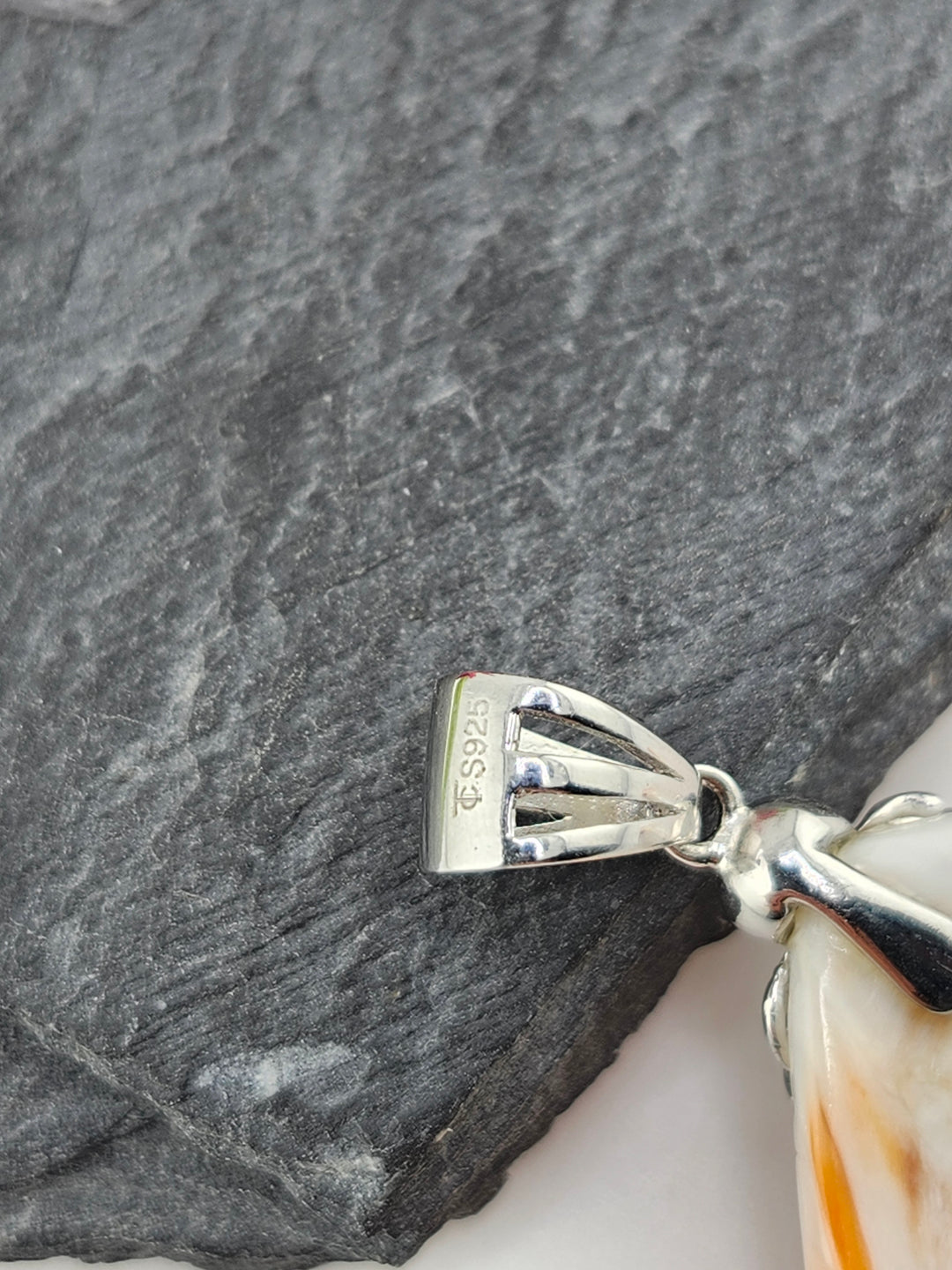 Carved Spiny Oyster Sea Shell Pendant