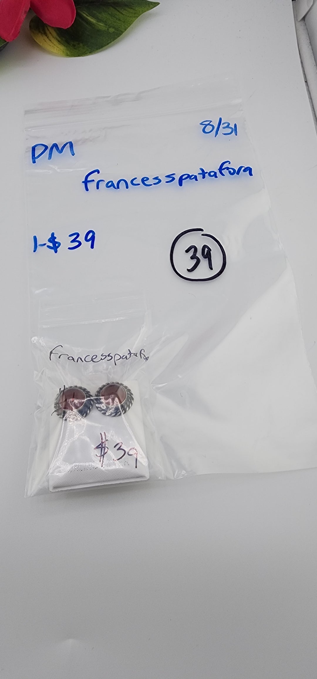 PM SHOW 48HR - RESERVED FOR: Francesspatafora - 8/31/2025 FL tiktok Live Show - 1 Sterling Silver Items