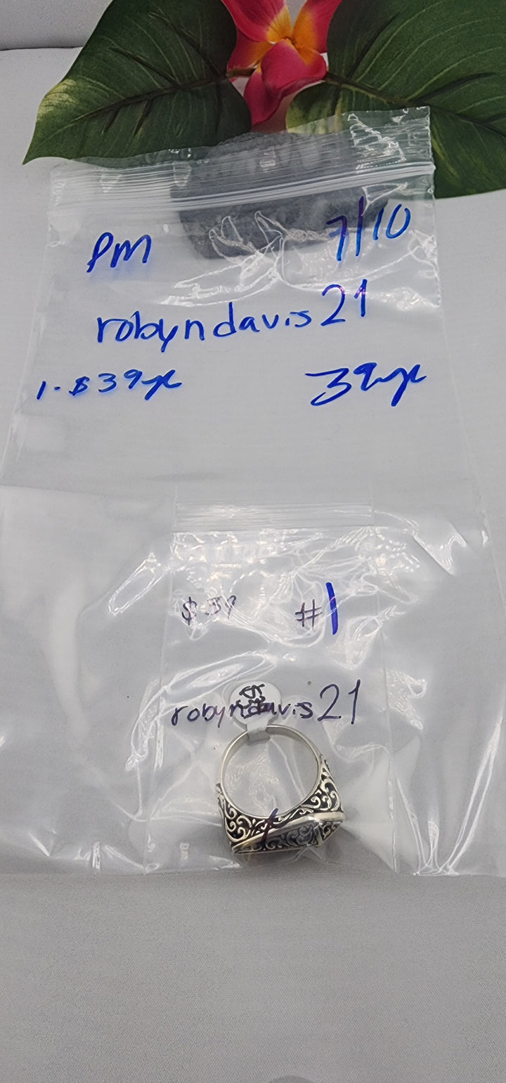 PM SHOW 48HR - RESERVED FOR: robyndavis21 - 7/10/2025 FL tiktok Live Show - 1 Sterling Silver Items