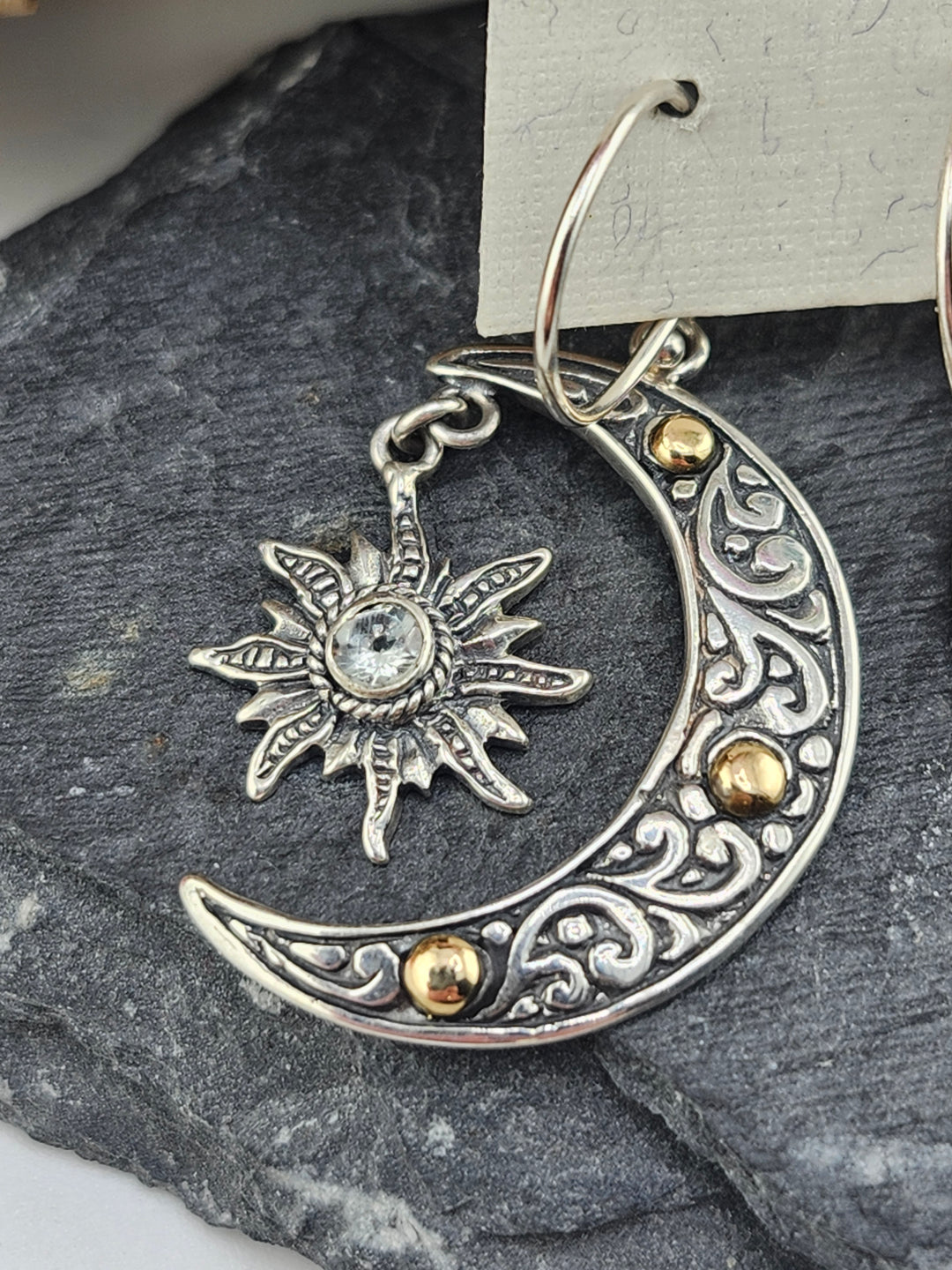 Sun & Moon Dangle Earrings