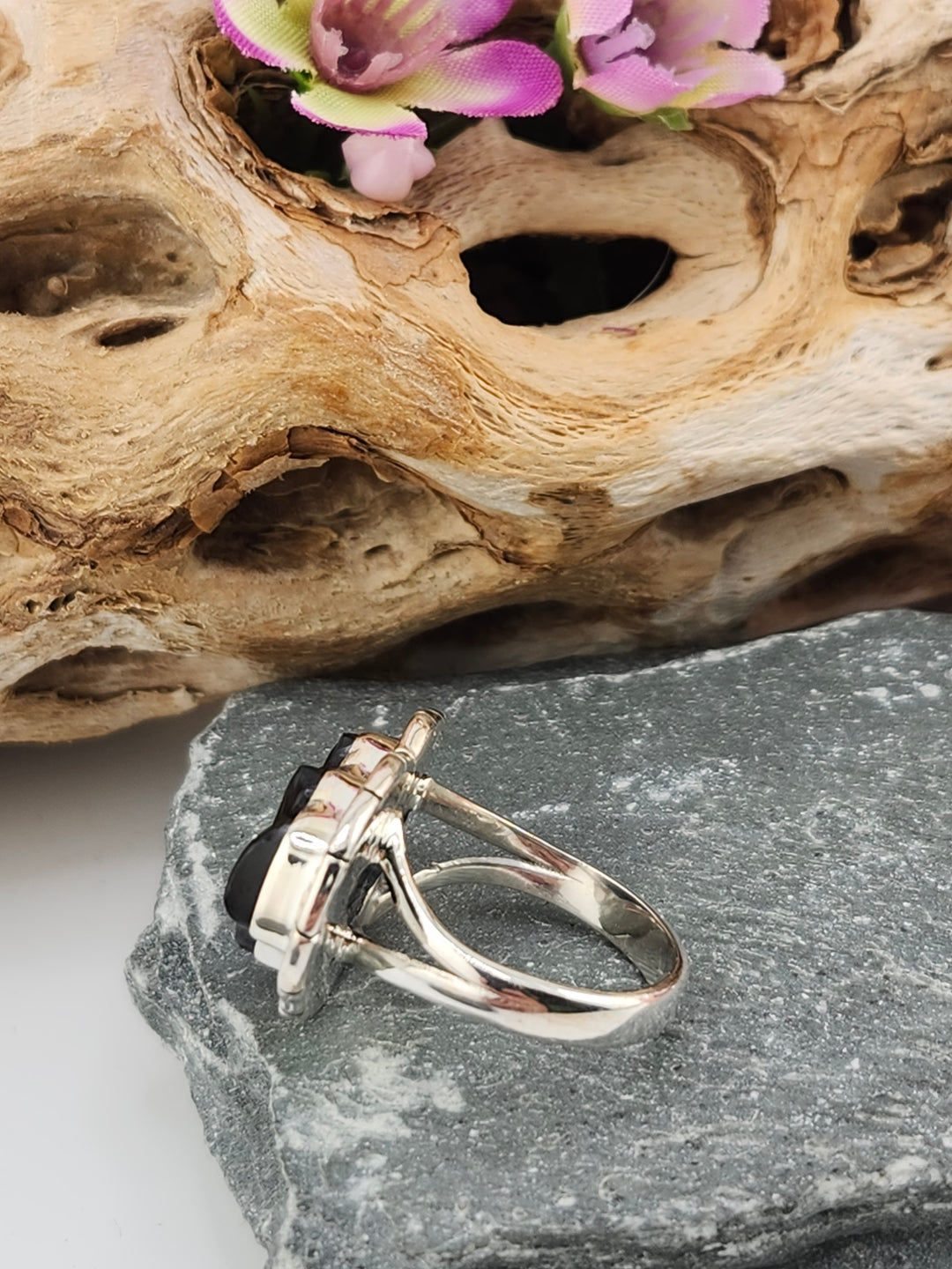 Black Onyx Bat Ring Size 6