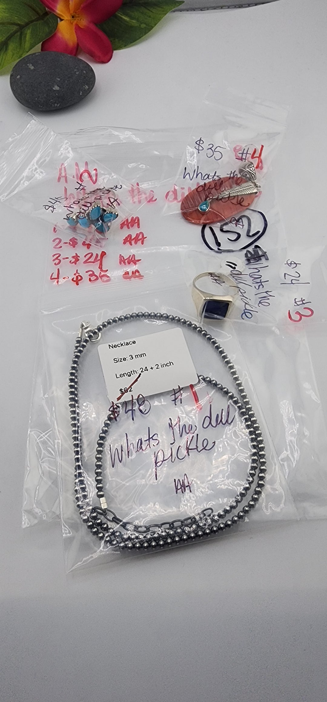 AM SHOW 48HR - RESERVED FOR: whats the dill pickle - 8/21/2025 FL tiktok Live Show - 4 Sterling Silver Items