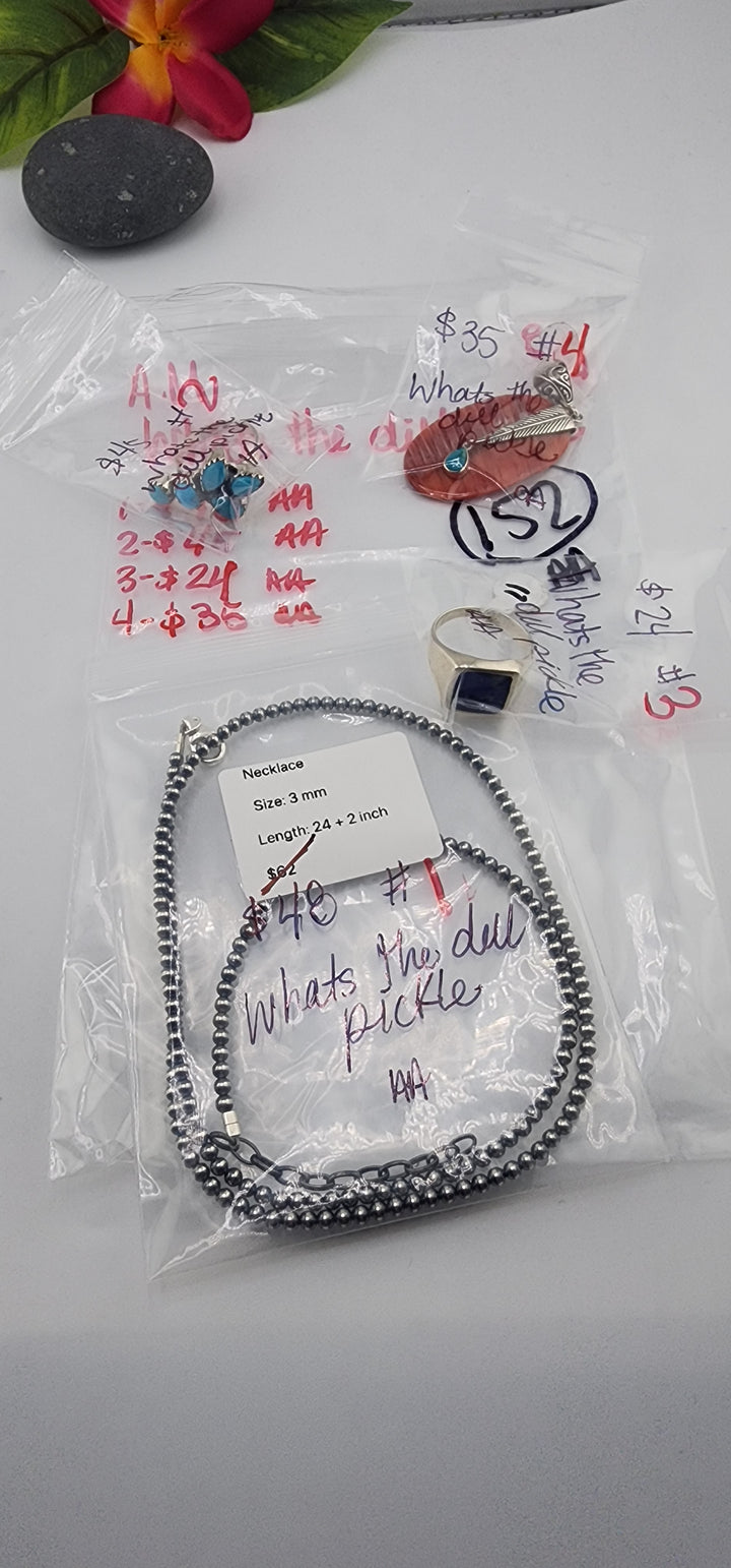 AM SHOW 48HR - RESERVED FOR: whats the dill pickle - 8/21/2025 FL tiktok Live Show - 4 Sterling Silver Items
