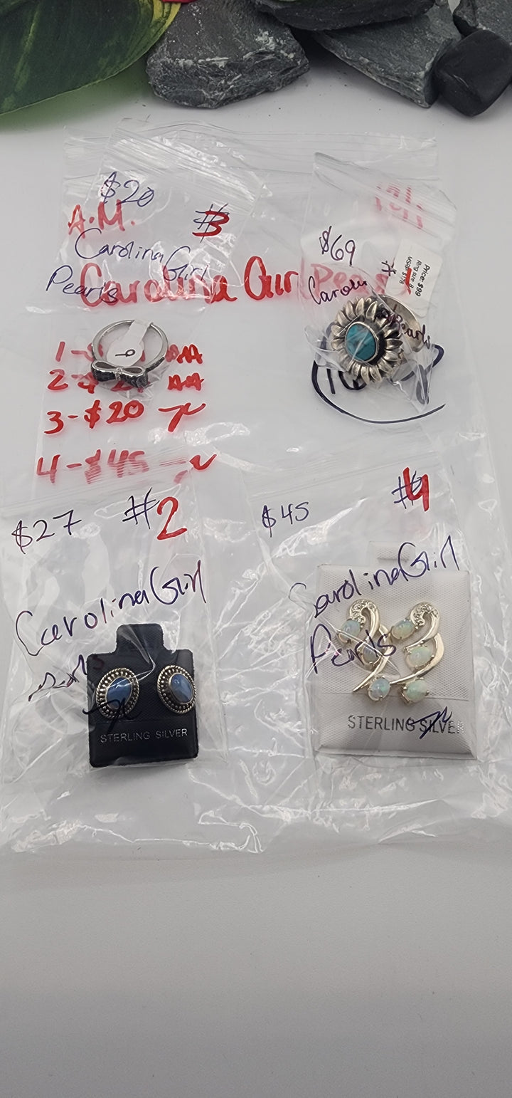 AM SHOW 48HR RESERVED FOR: CarolinaGirlPearls - 12/1/2025 FL tiktok Live Show - 4 Sterling Silver Items