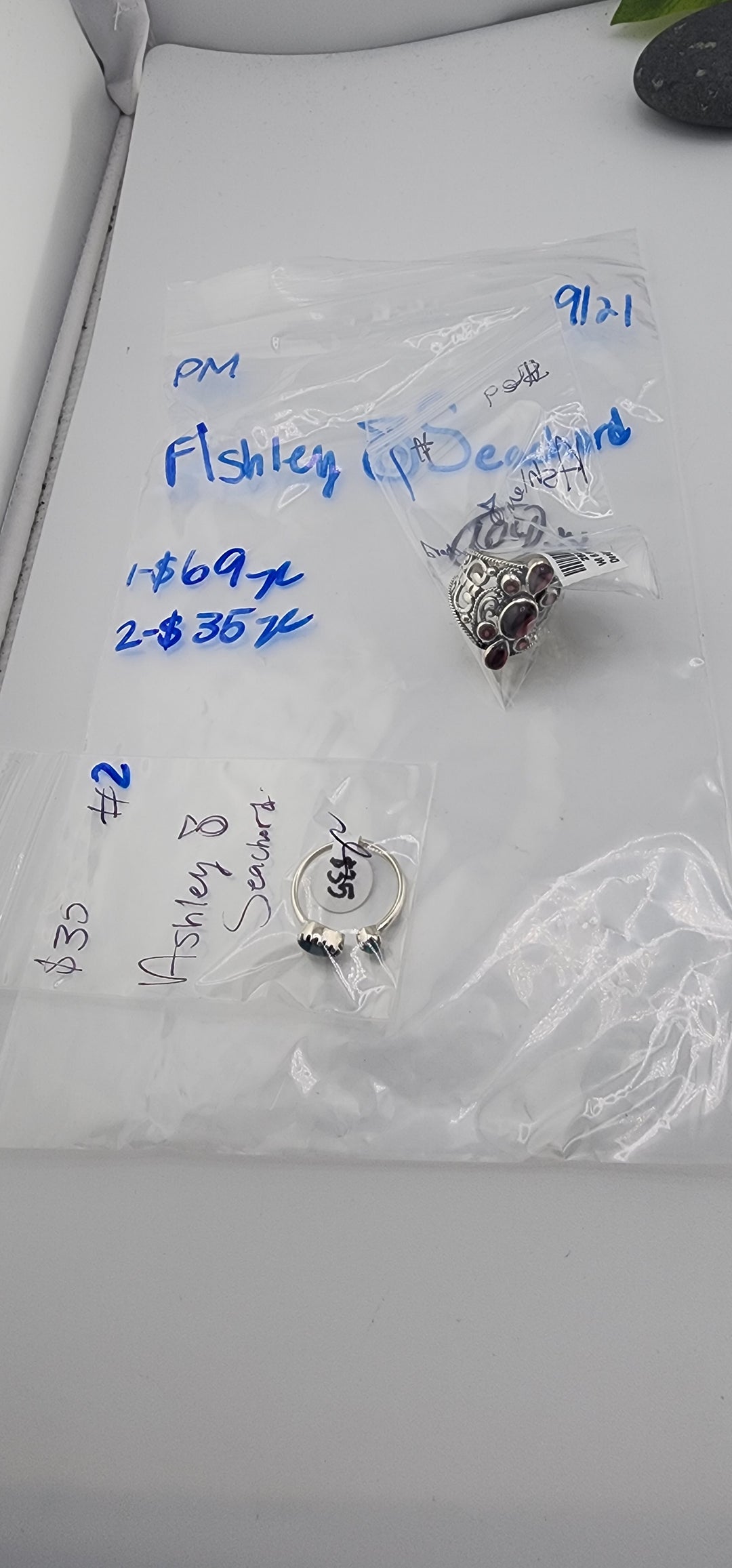 PM SHOW 48HR - RESERVED FOR:  Ashley💍Seachord - 9/21/2025 FL tiktok Live Show -2 Sterling Silver Items