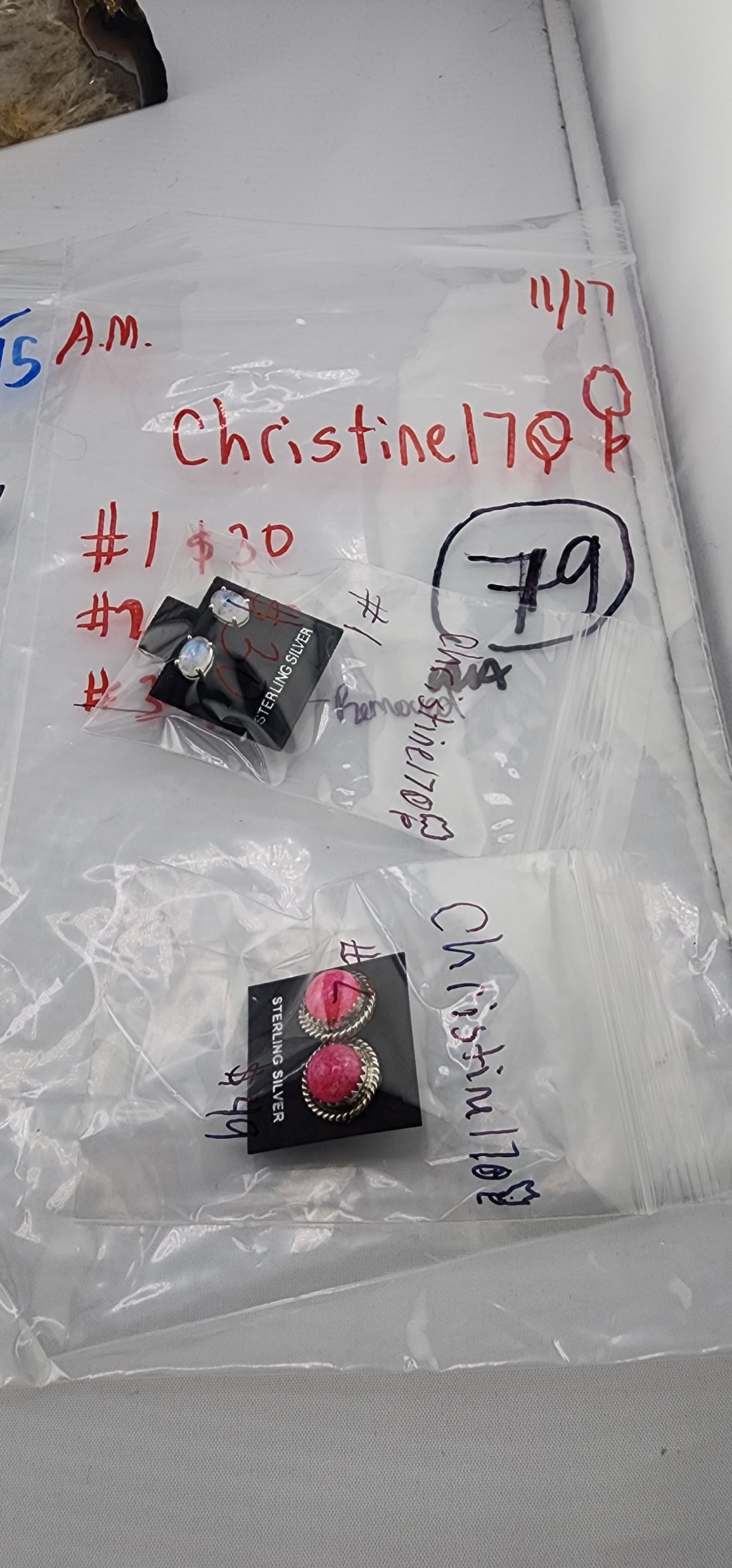 AM SHOW 48HR RESERVED FOR: Christine17 ⚾️🌹- 11/17/2025 FL tiktok Live Show - 2 Sterling Silver Items