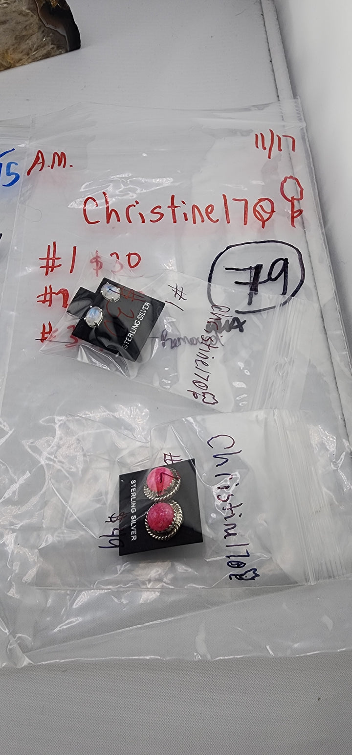 AM SHOW 48HR RESERVED FOR: Christine17 ⚾️🌹- 11/17/2025 FL tiktok Live Show - 2 Sterling Silver Items