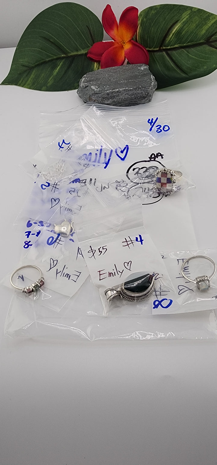 RESERVED FOR: Emily❤️- 4/30/2025 tiktok Live Show - 6 Sterling Silver Items