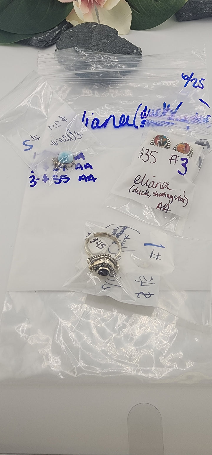 RESERVED FOR: eliana🪿💫 - 6/25/2025 tiktok Reservation Live Show - 3 Sterling Silver Items