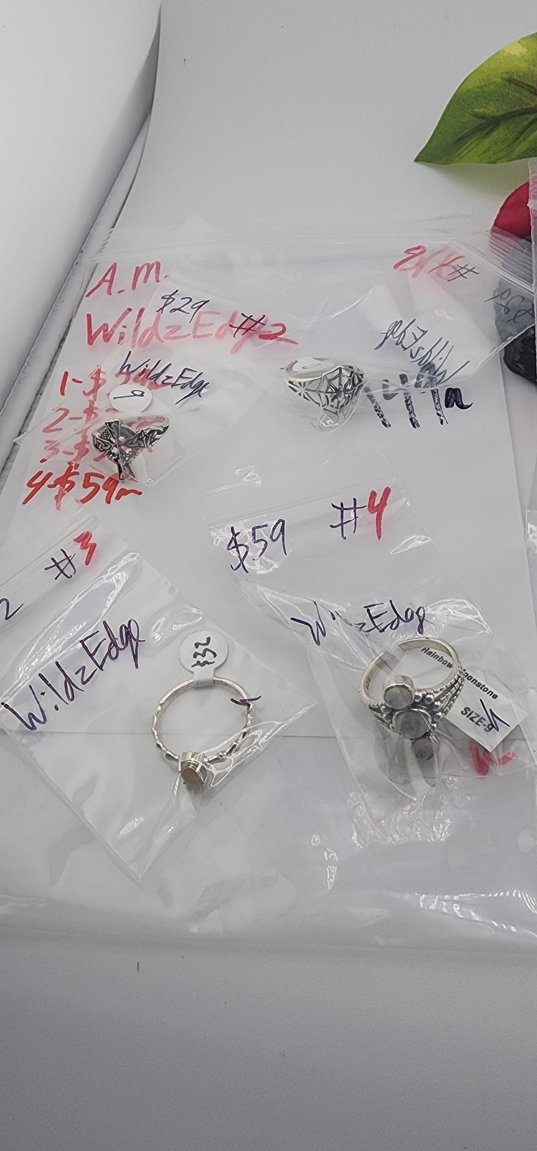AM SHOW 48HR - RESERVED FOR: WildzEdge - 8/6/2025 FL tiktok Live Show - 4 Sterling Silver Items