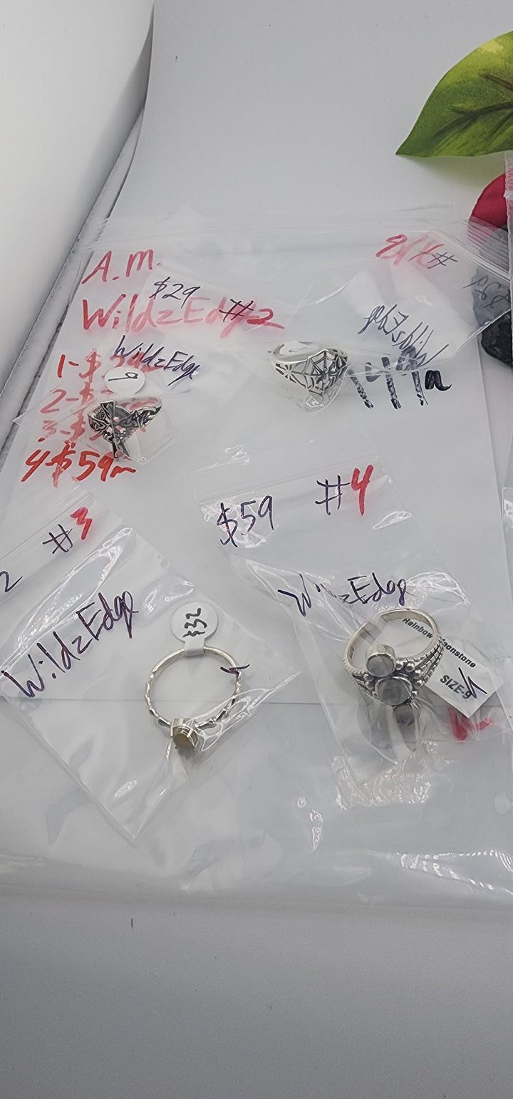 AM SHOW 48HR - RESERVED FOR: WildzEdge - 8/6/2025 FL tiktok Live Show - 4 Sterling Silver Items
